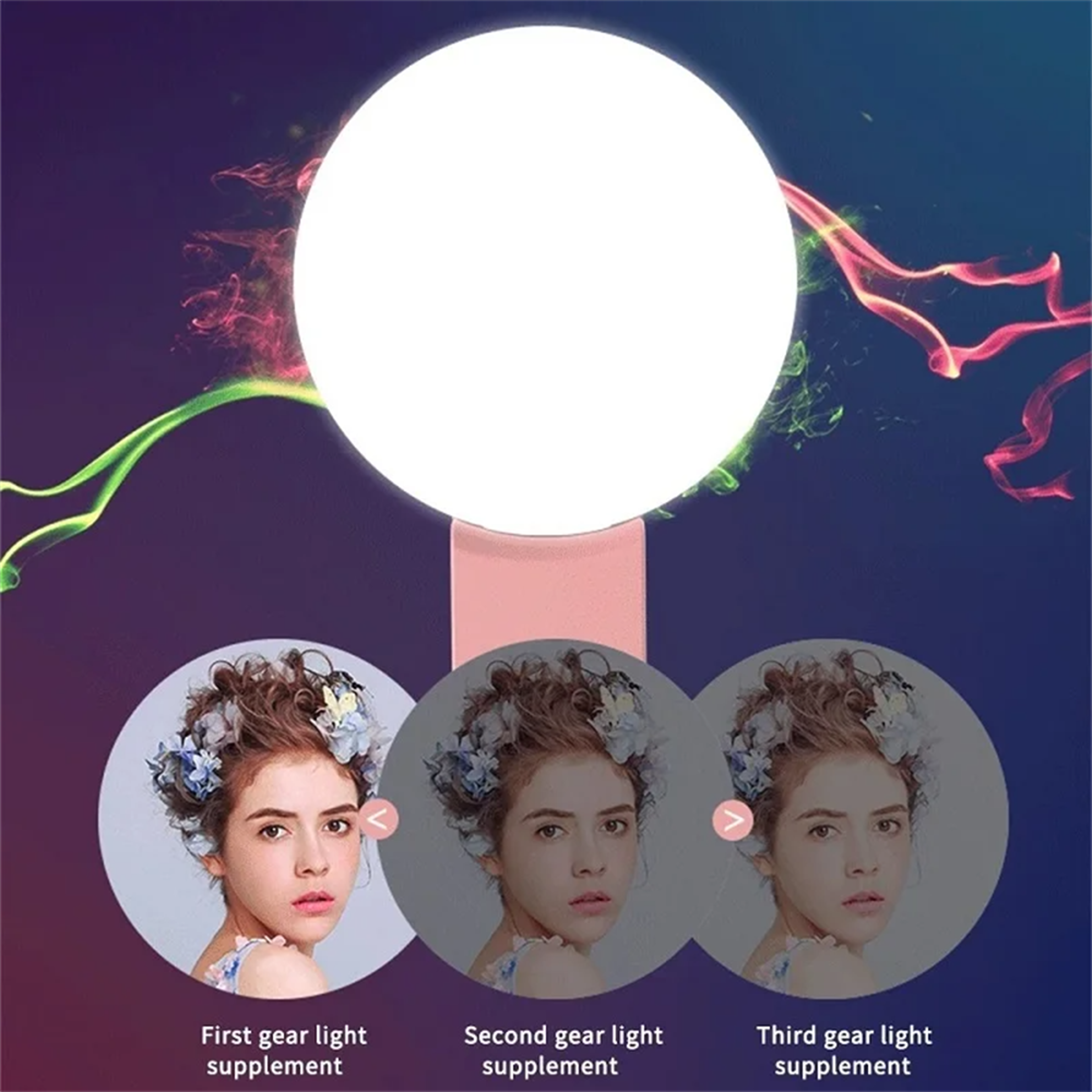 Portable LED Selfie Ring Light Adjustable Makeup Lamp For Smartphones 2