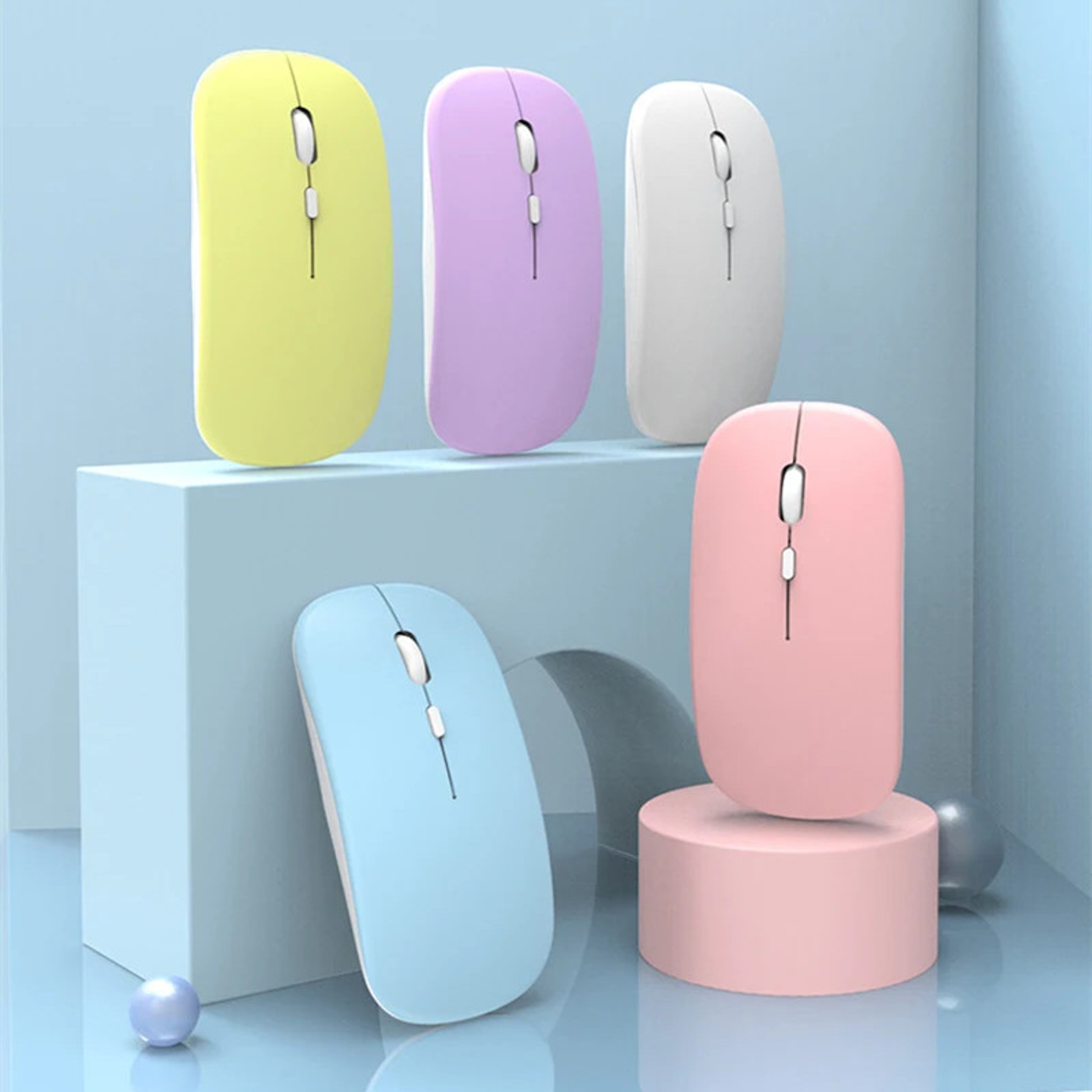 Ergonomic Bluetooth Wireless Mouse For Laptop Tablet Silent Portable Multi Device Mouse 0