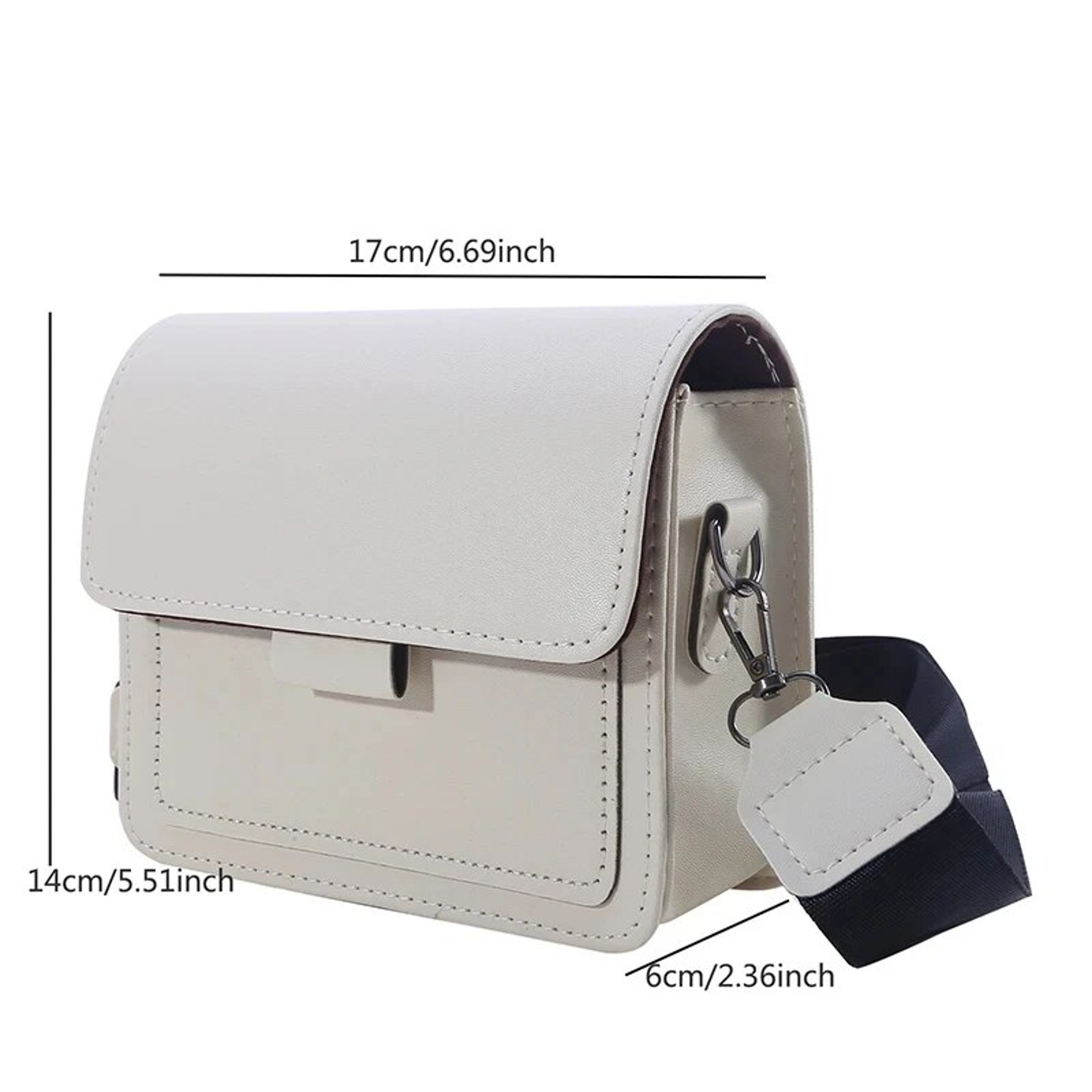Classic PU Leather Crossbody Bag for Women Small Flap Travel Handbag – view 4