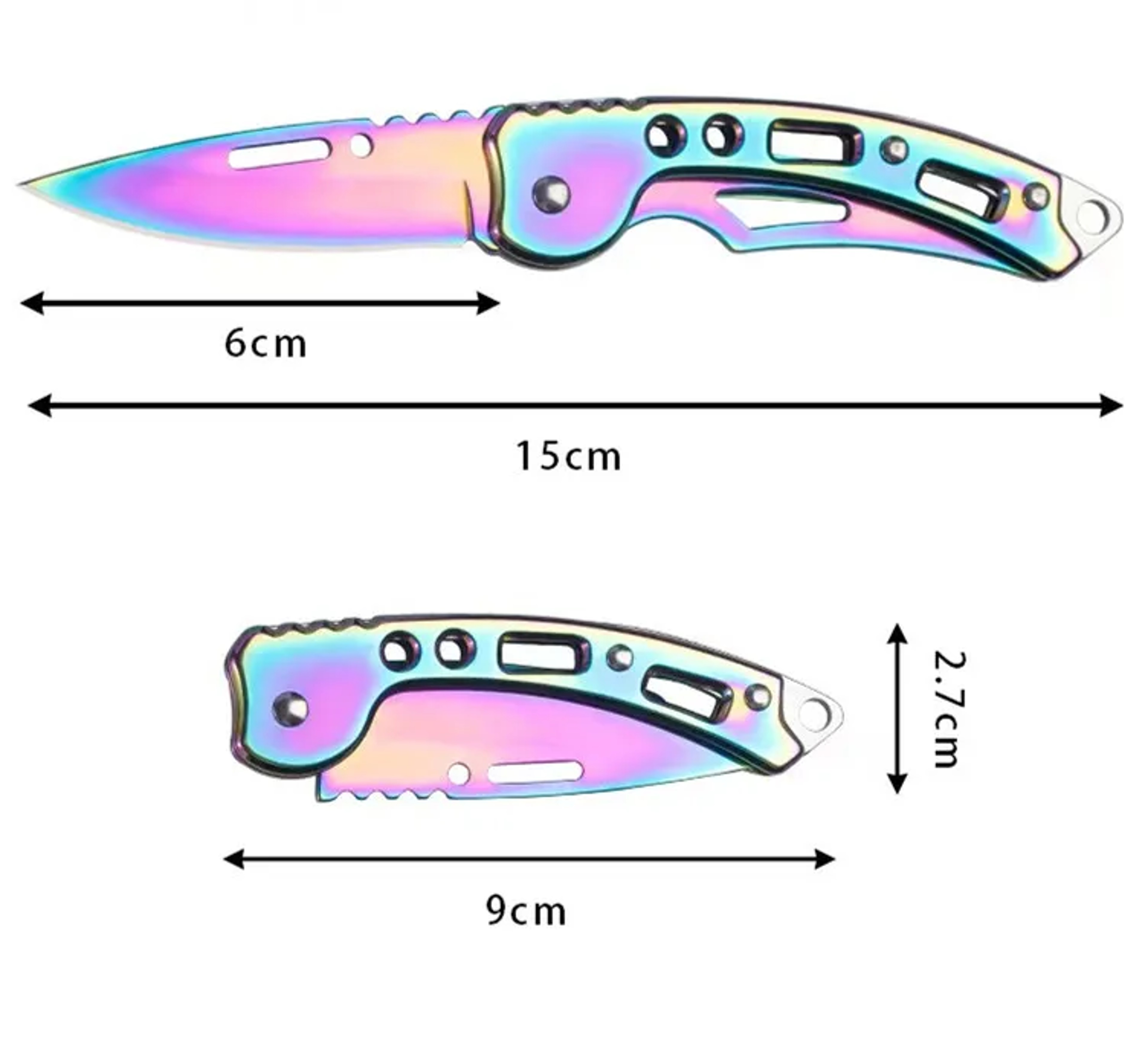 Mini Stainless Steel Keychain Folding Knife for Everyday Carry – view 8