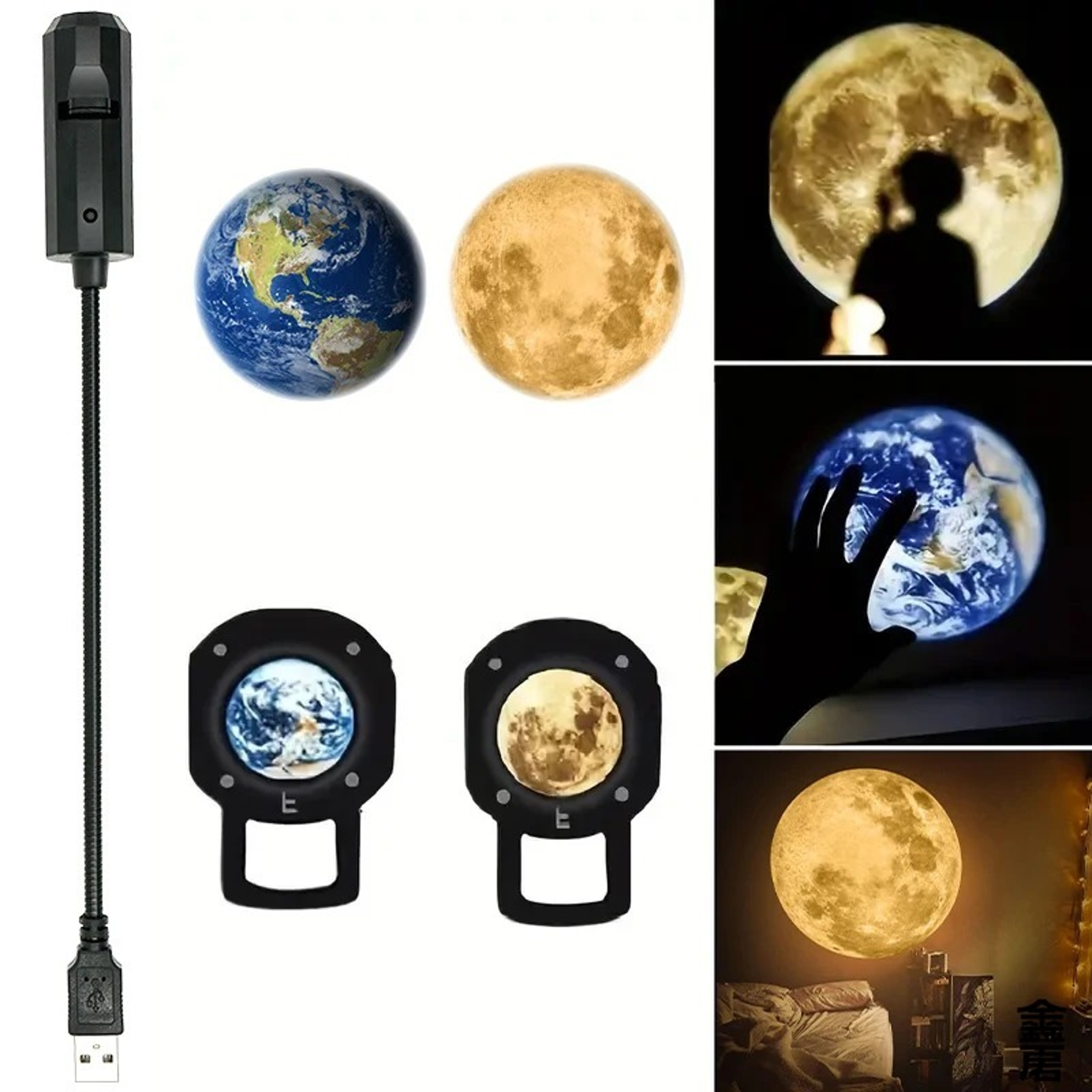 Moon Earth Galaxy Projector Night Light for Bedroom Ceiling – view 4