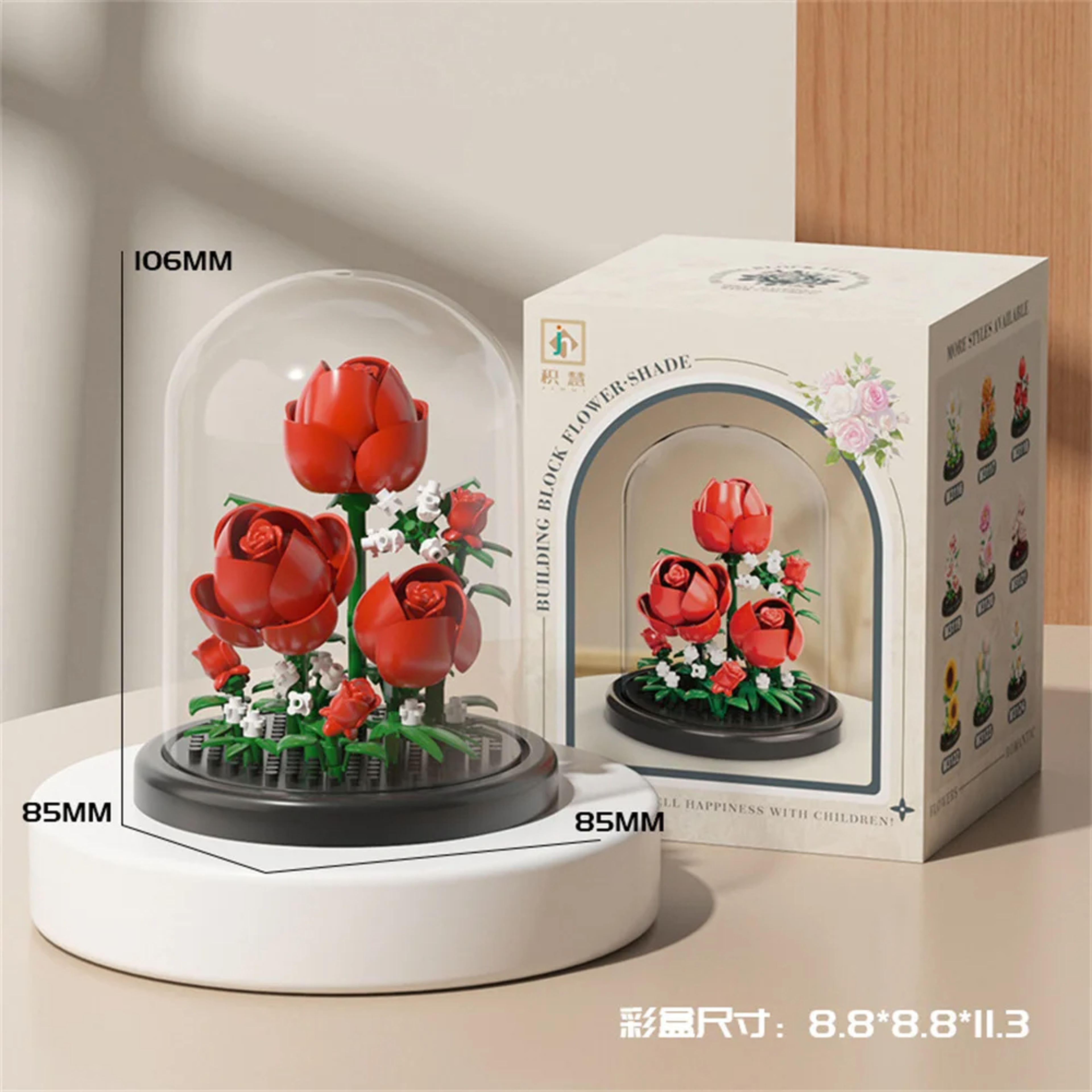 Eternal Flower Bouquet Bonsai Potted Plant Building Blocks Model Creative Puzzle Decoration for Home, Kids, and Gift – view 3
