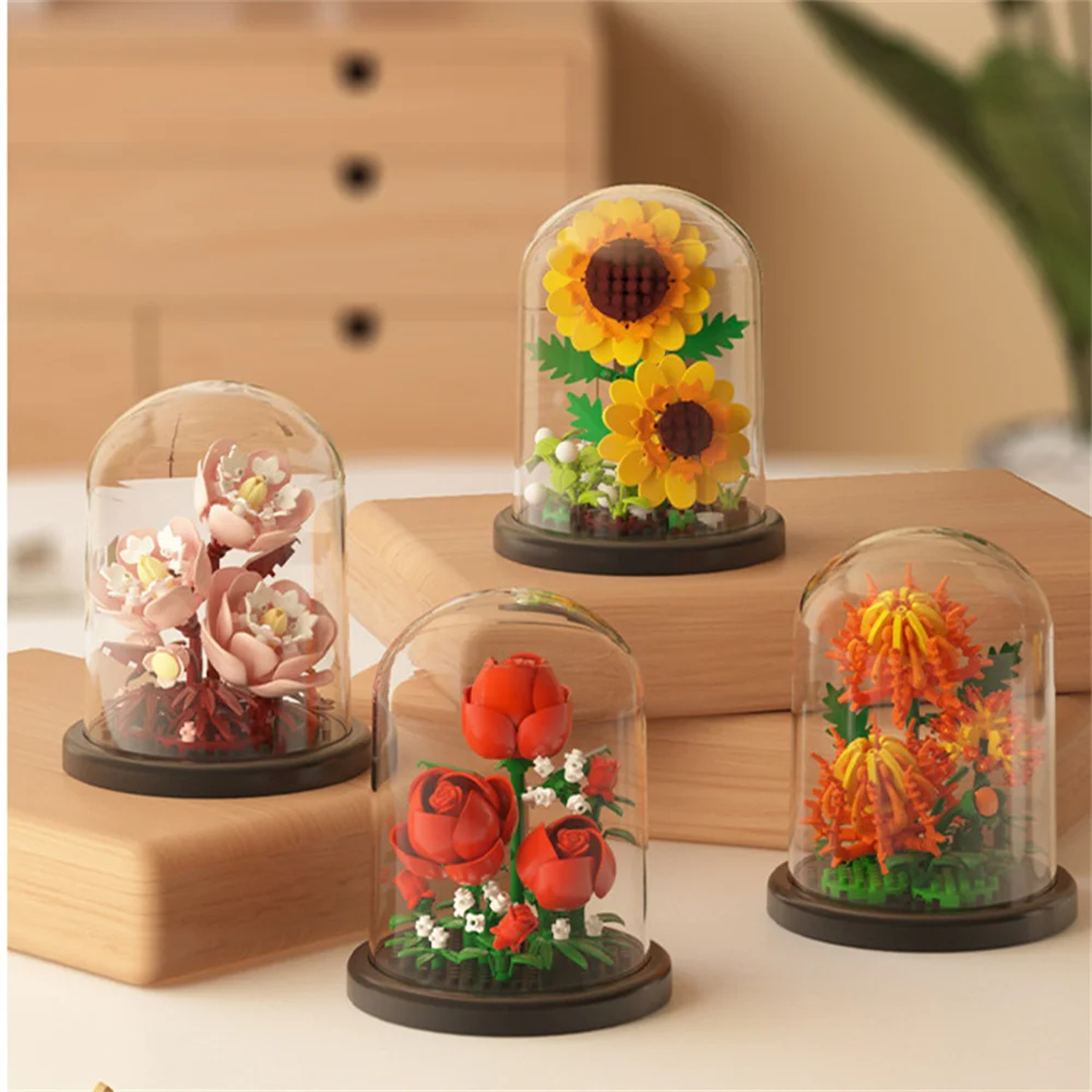 Eternal Flower Bouquet Bonsai Potted Plant Building Blocks Model Creative Puzzle Decoration for Home, Kids, and Gift – view 4