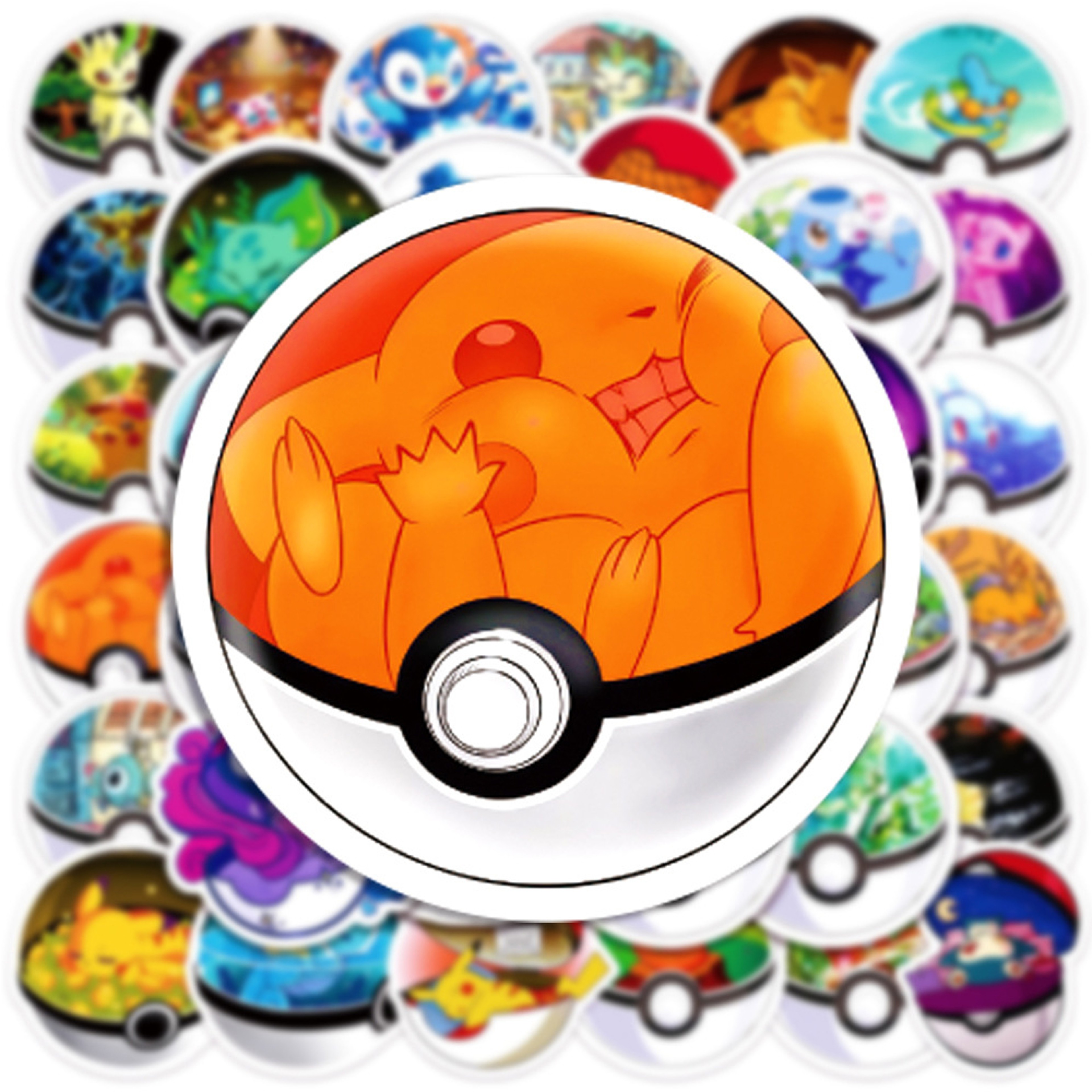 Kawaii Pokemon Stickers Waterproof Pikachu, Poke Ball Decals for Kids Laptops, Skateboards & More – view 5