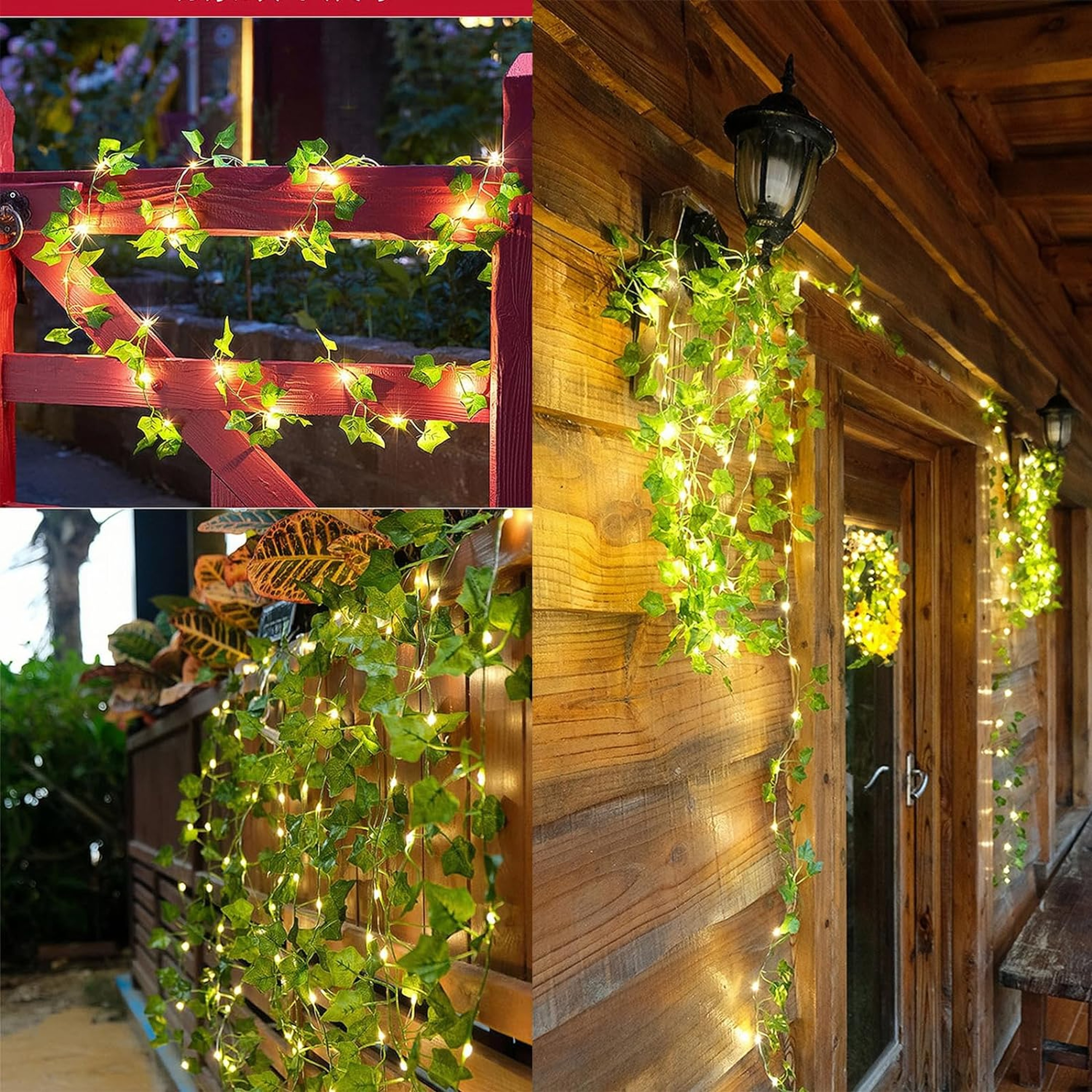 Green Leaf Artificial Ivy Vine String Lights Fairy Lights for Wedding, Party, Home, and Christmas Decor – view 3