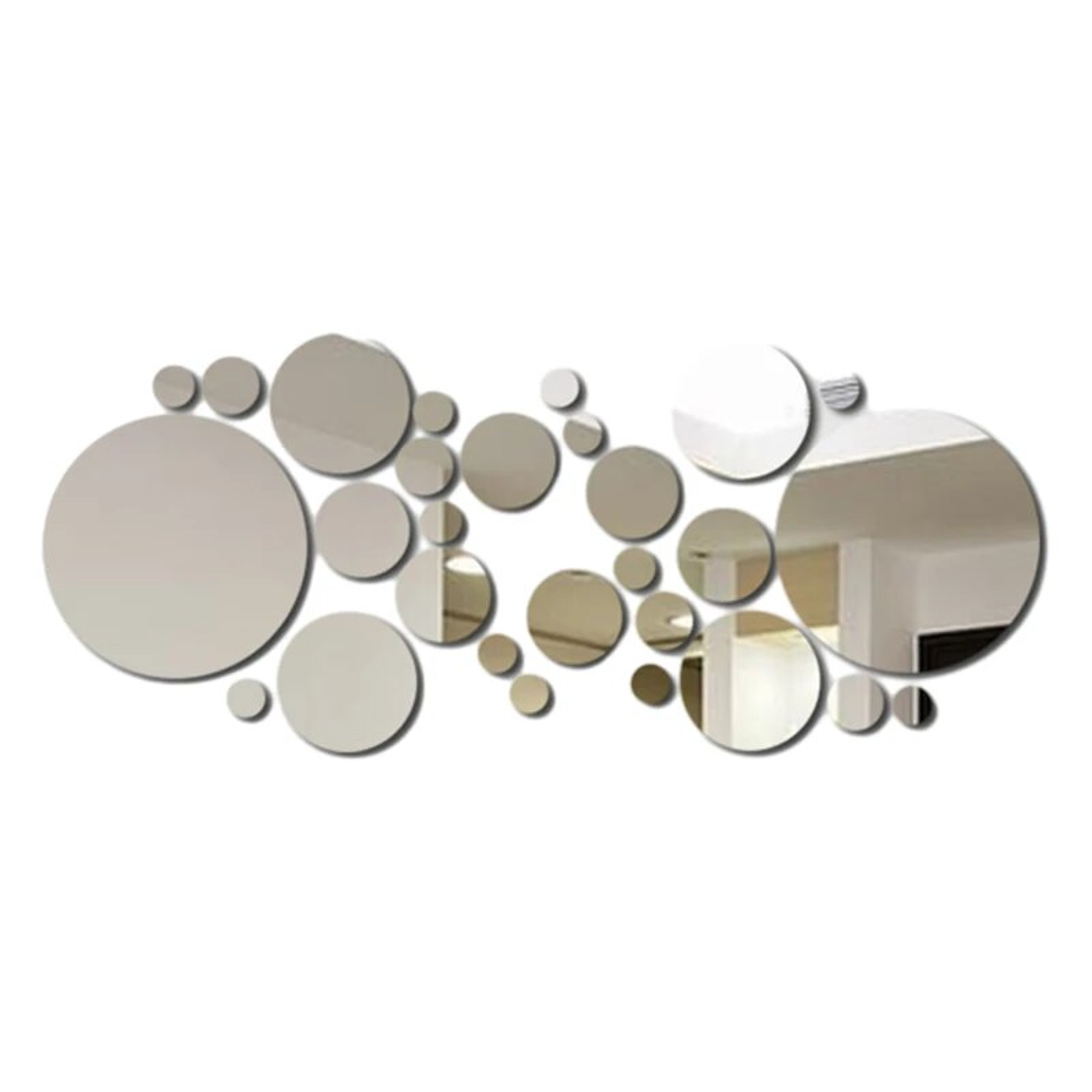 Acrylic Mirror Wall Sticker DIY Round Mirror For Bedroom Bathroom And TV Room Decor 7