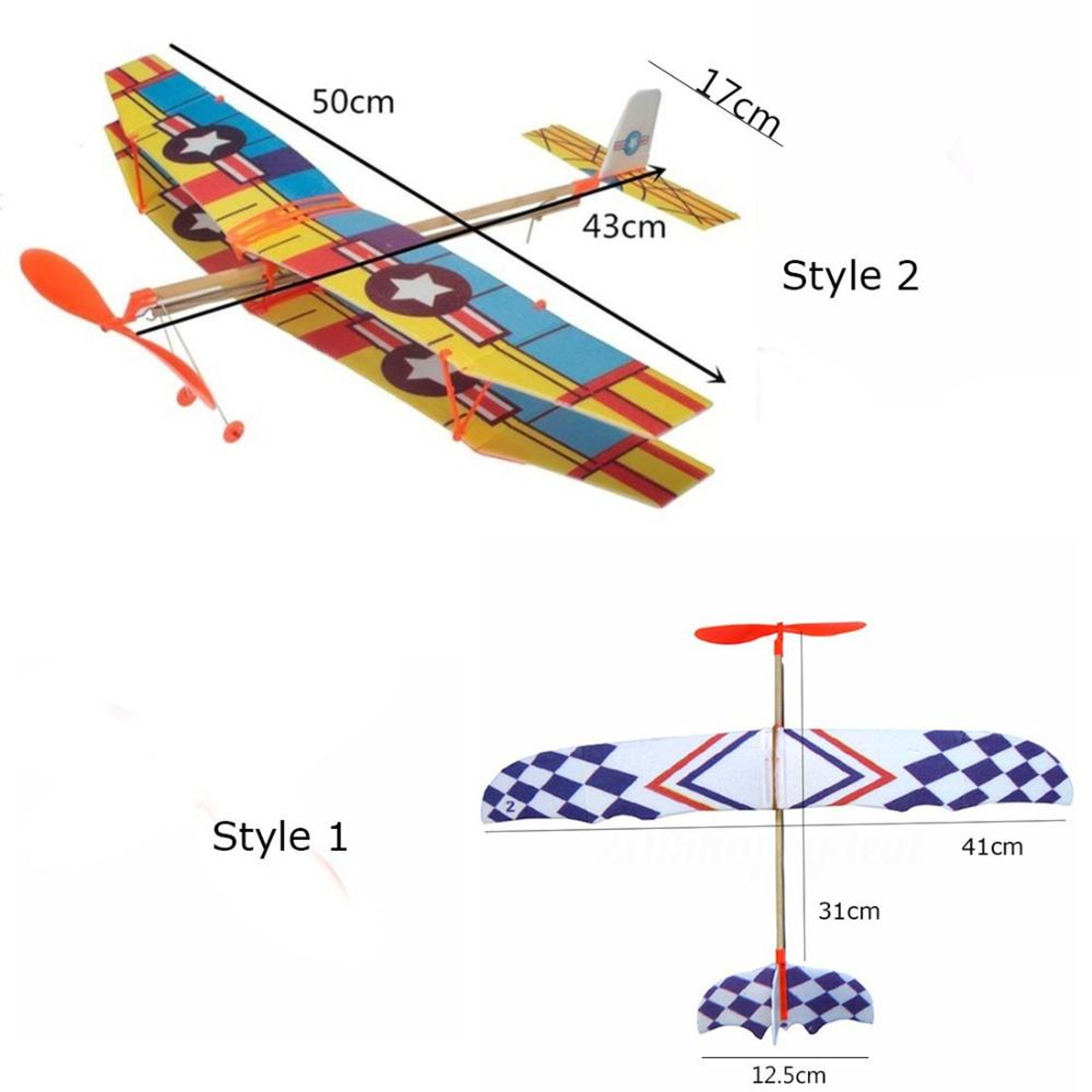 DIY Foam Glider Airplane Rubber Band Powered Kids Educational Flying Toy – view 6