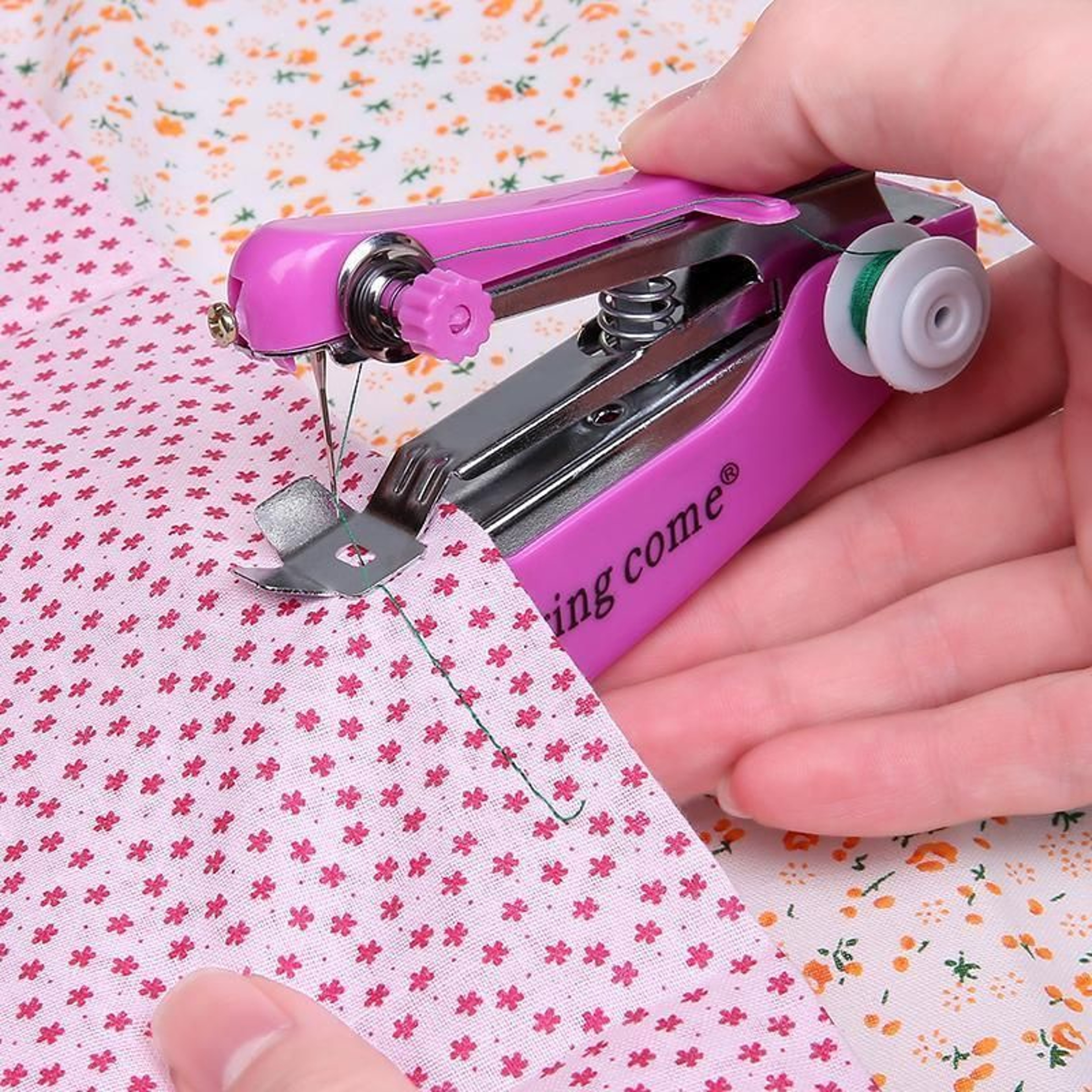 Mini Handheld Sewing Machine For Quick Travel Clothing Repairs 0