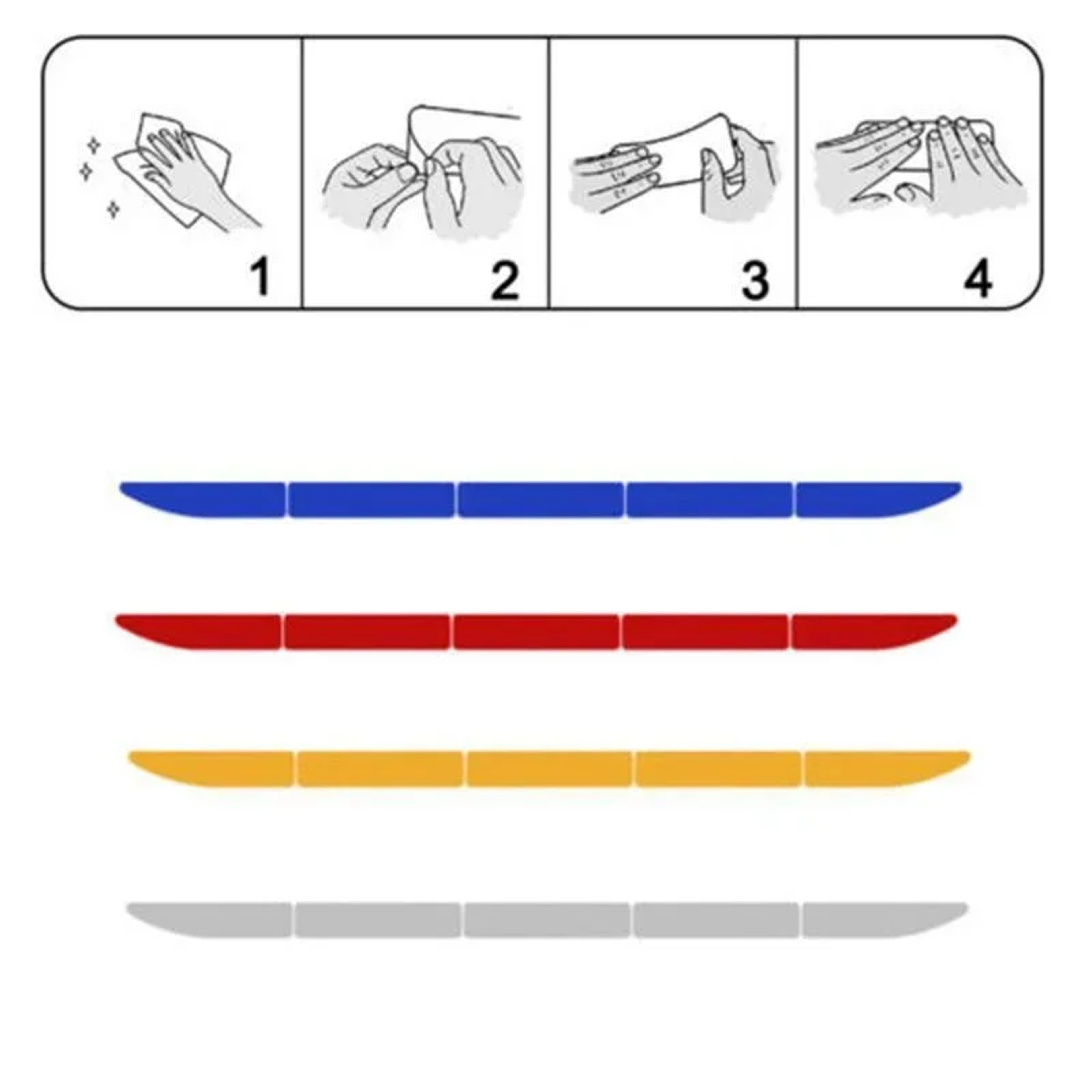 Reflective Car Stickers Anti Collision Warning Tape for Bumpers and Doors – view 6