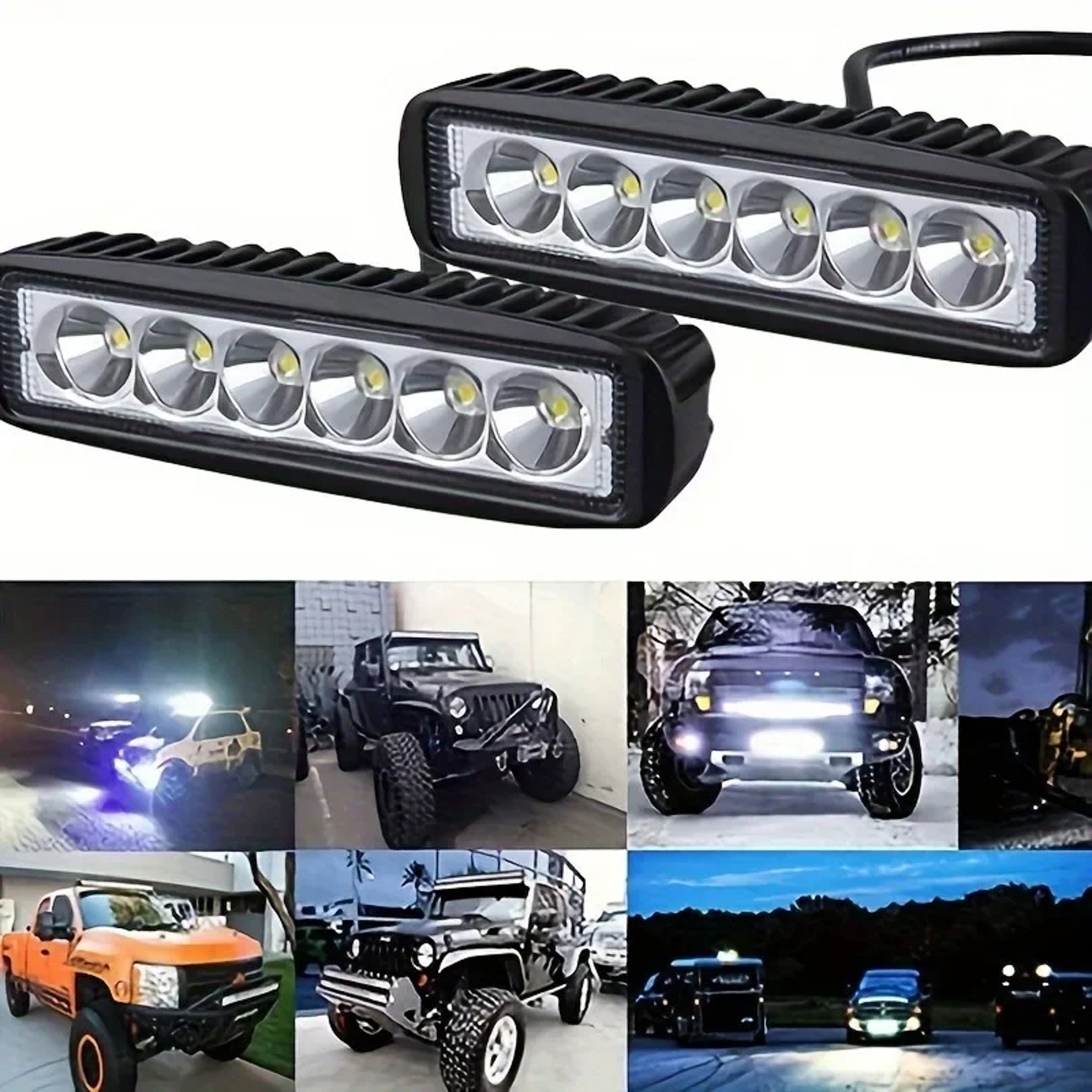 Super Bright Waterproof Car LED Light Black Cover DRL For Off Road SUV  Truck 1