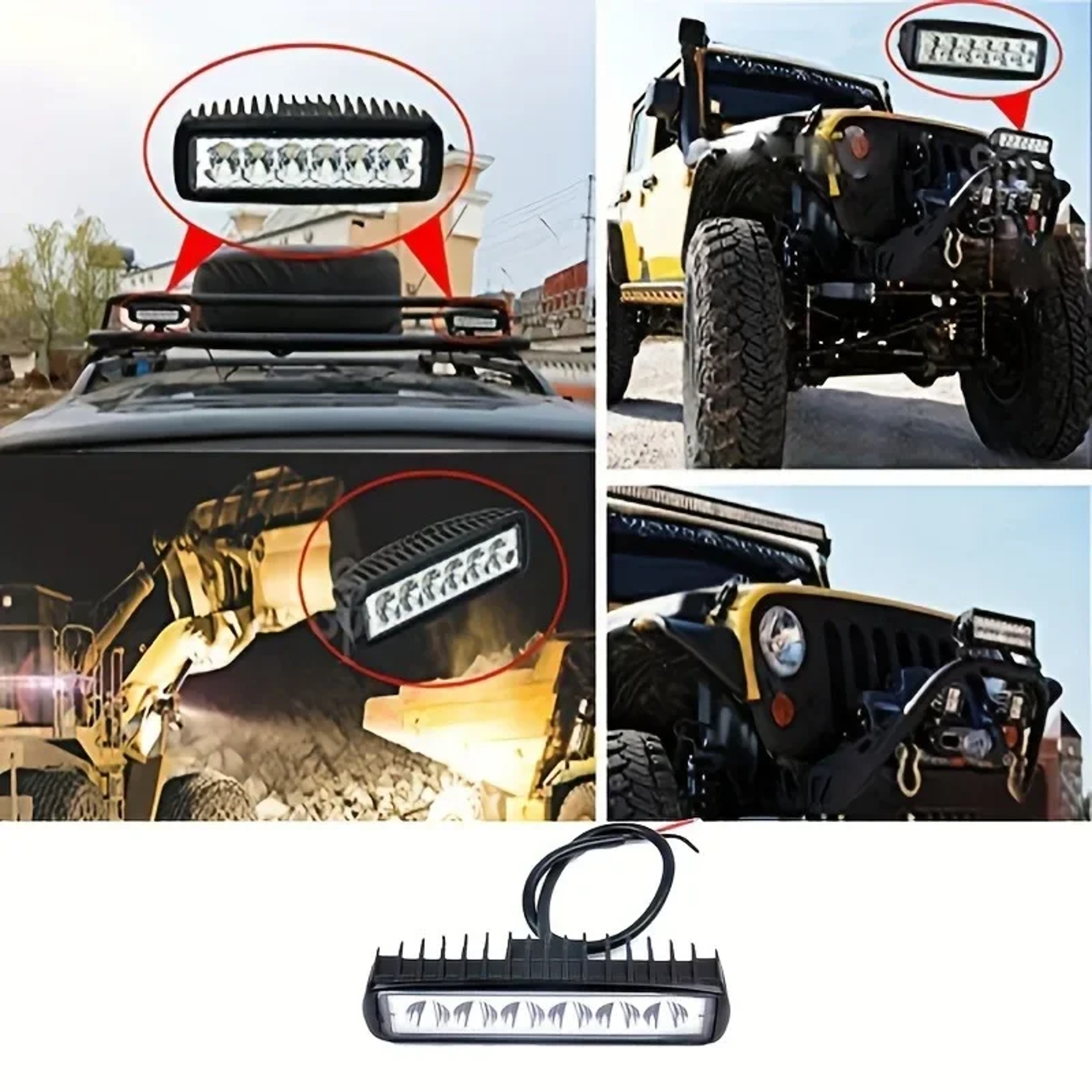 Super Bright Waterproof Car LED Light Black Cover DRL For Off Road SUV  Truck 2