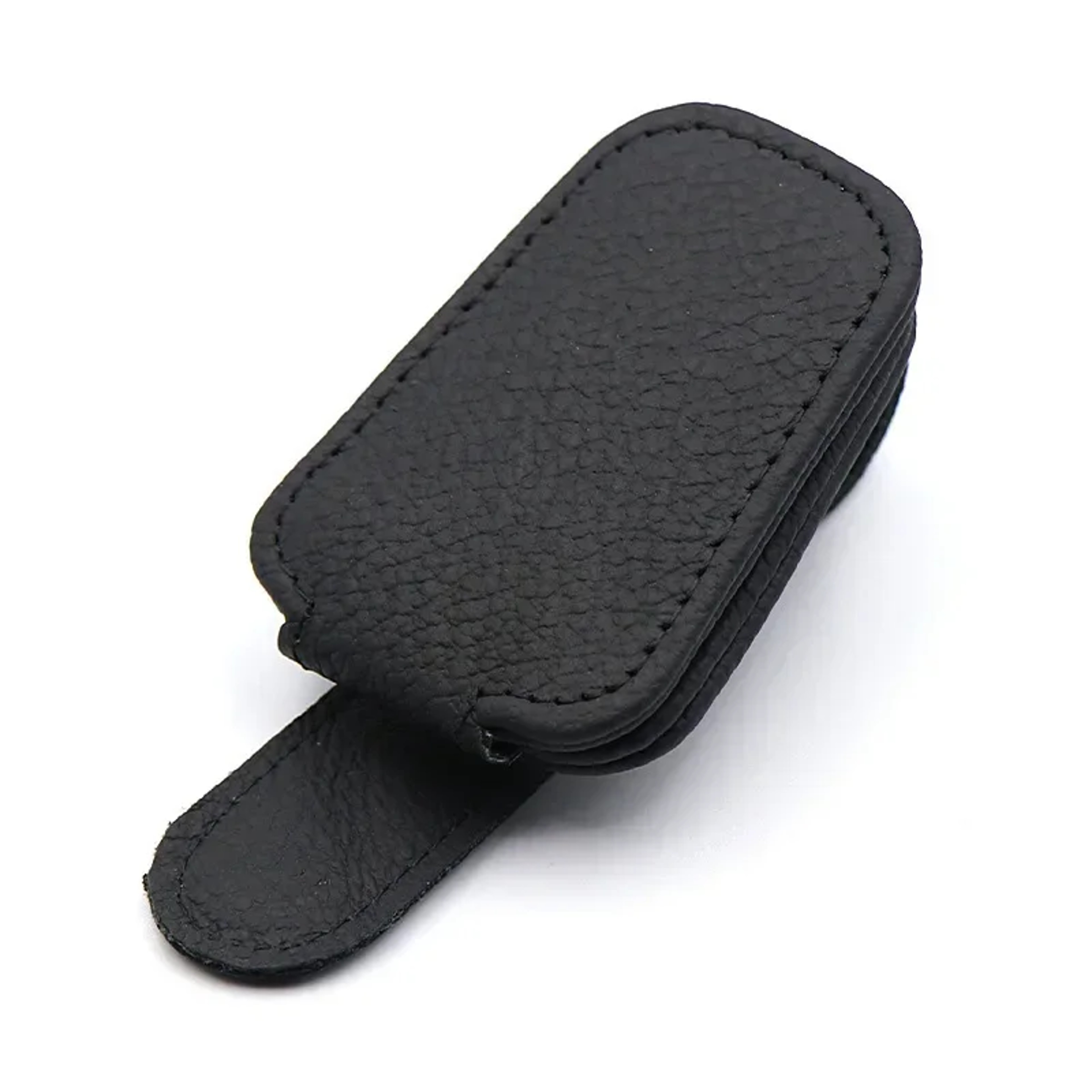 Magnetic Leather Sunglasses Holder  Ticket Clip For Car Sunshades 6
