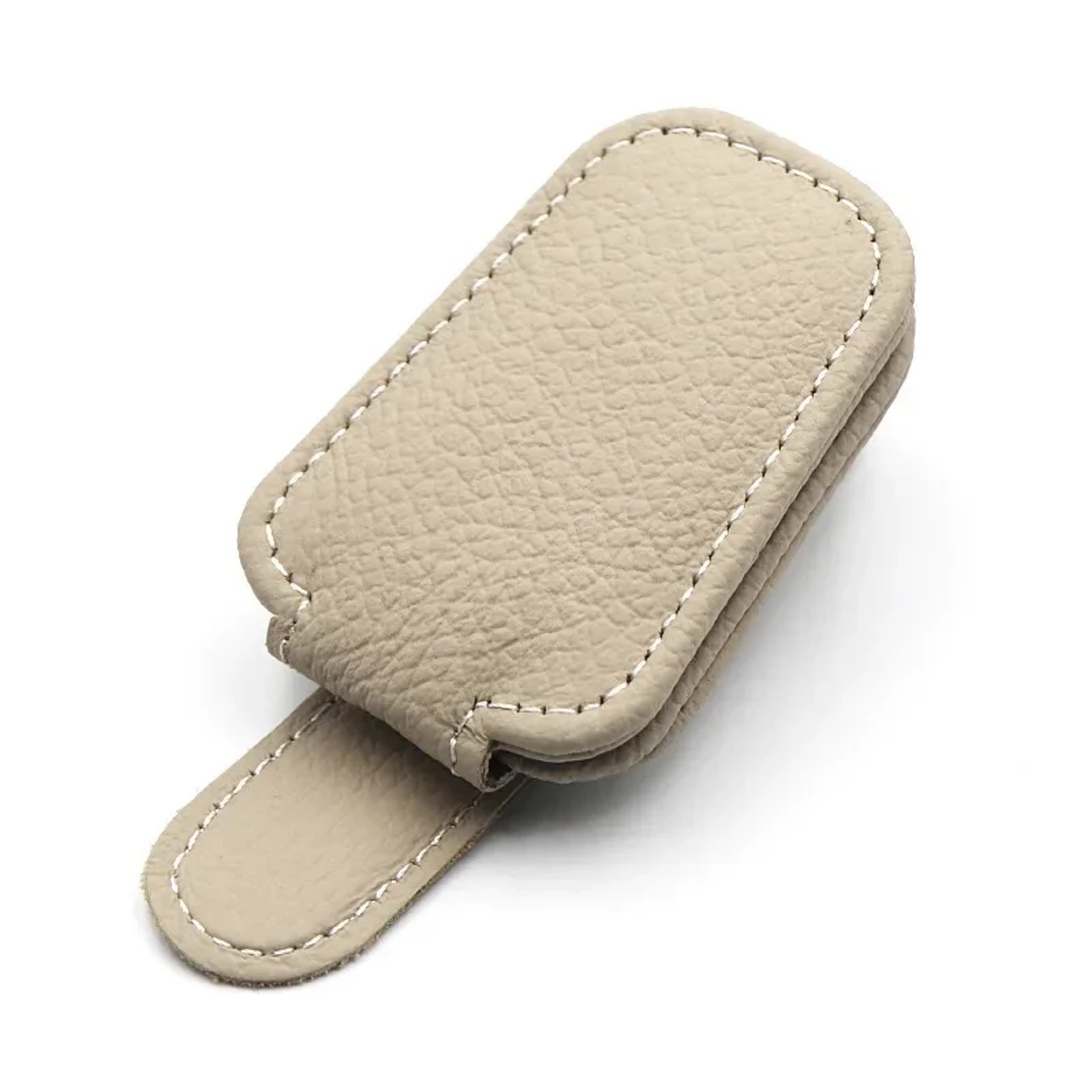Magnetic Leather Sunglasses Holder  Ticket Clip For Car Sunshades 7