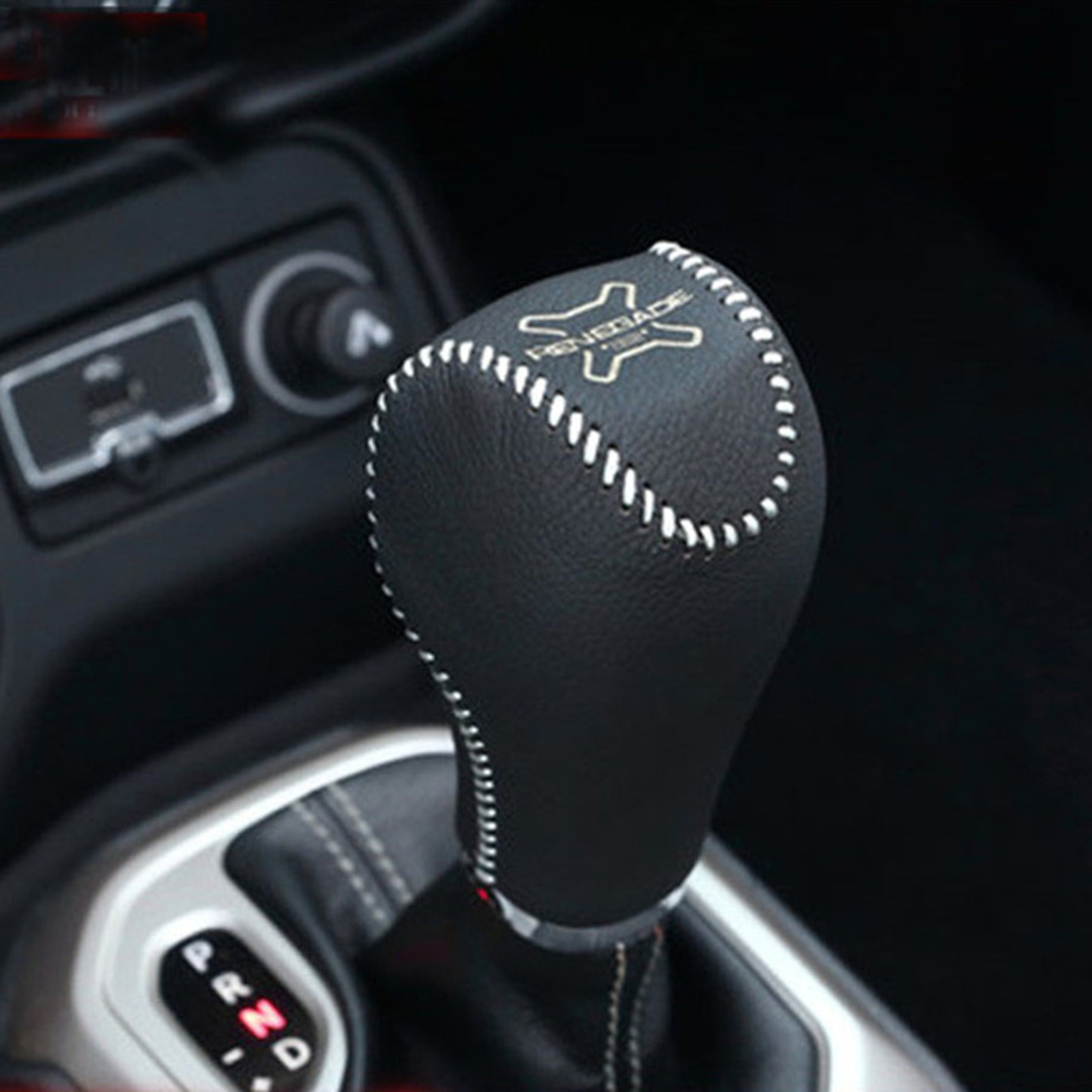 Genuine Leather Gear Lever Protection Cover For Jeep Renegade 4