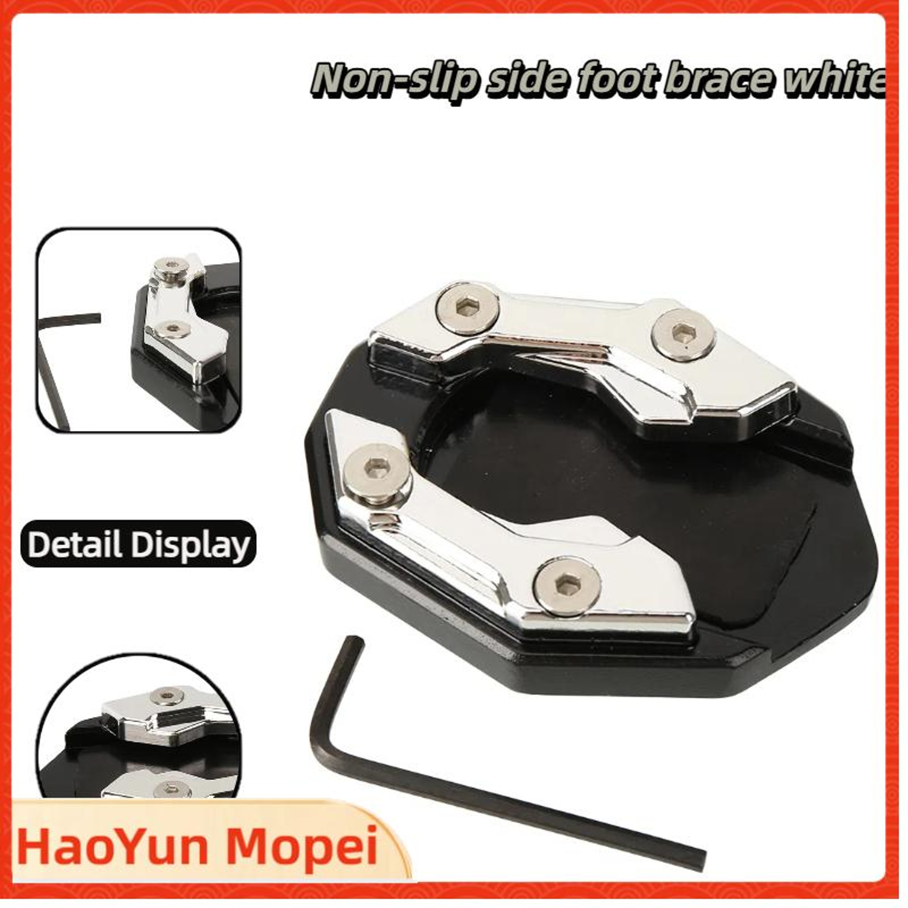 Motorcycle Kickstand Extender Foot Pad Durable Side Stand Extension for Bikes Essential Motorcycle Accessories – view 3