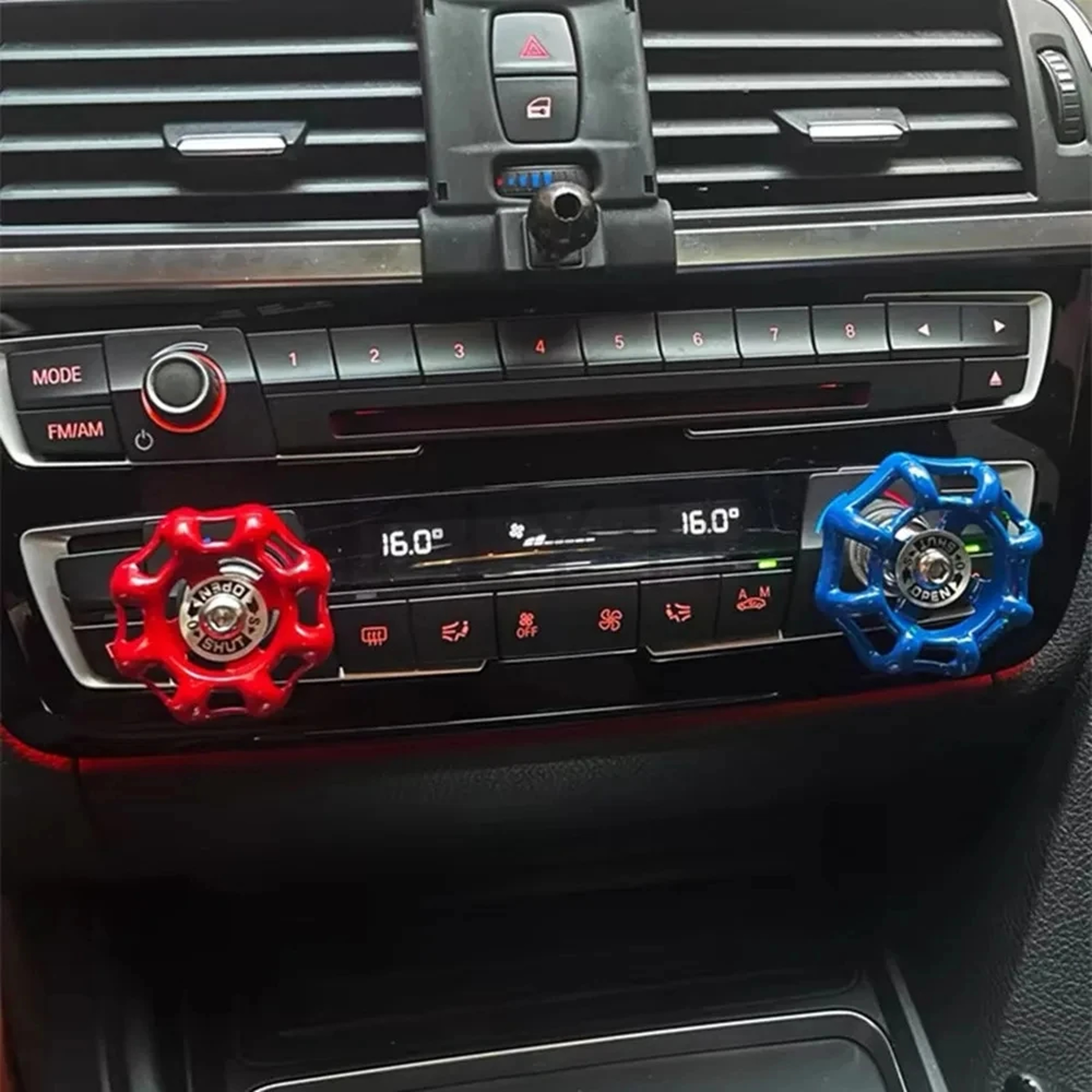 Stylish Car Interior One Click Start Button & Valve Knob Cover Sticker – view 1