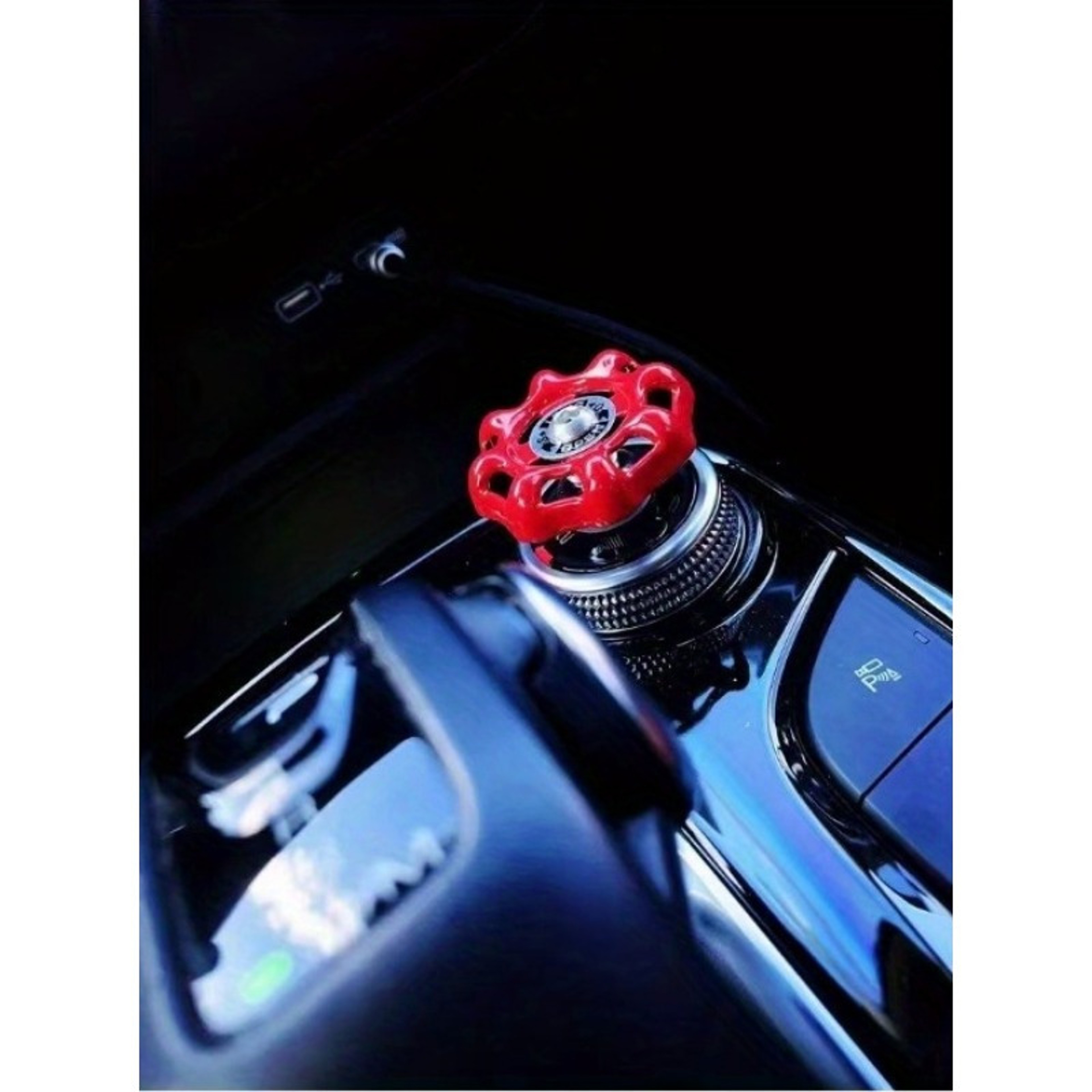 Stylish Car Interior One Click Start Button & Valve Knob Cover Sticker – view 5