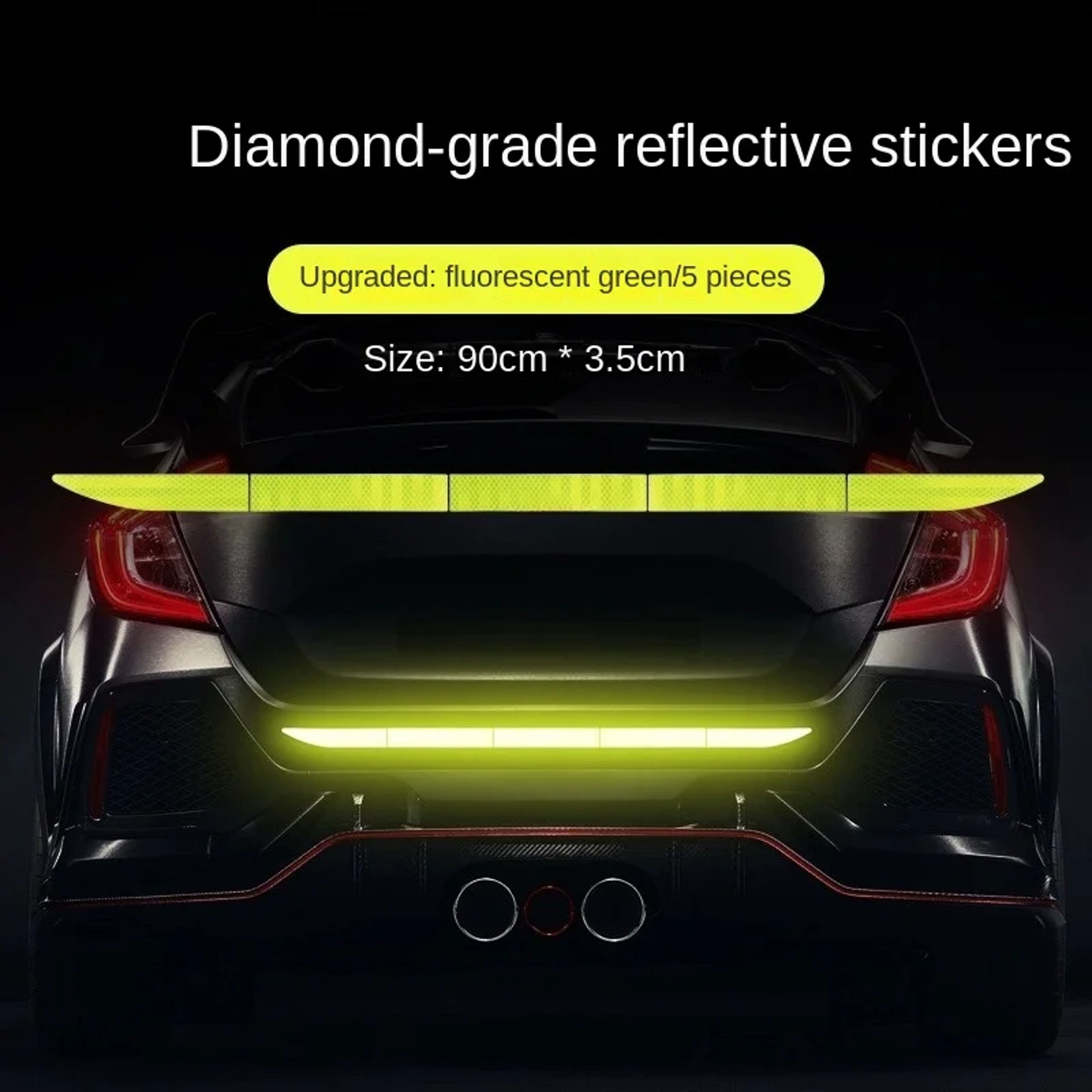 Reflective Car Safety Warning Tape Anti Collision Sticker – view 11