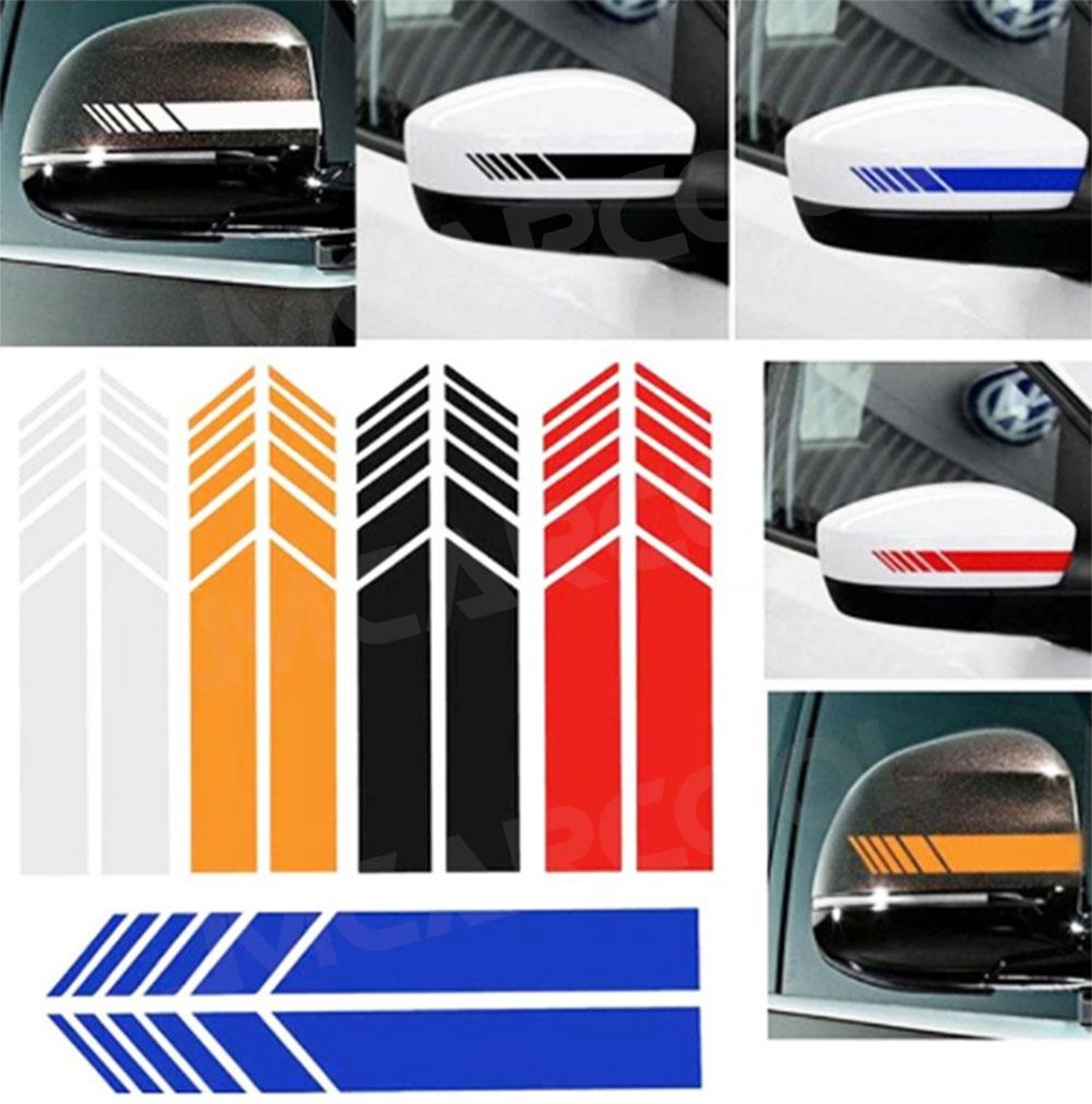 Sleek Car Rearview Mirror Stripe Exterior Body Trim Sticker – view 1