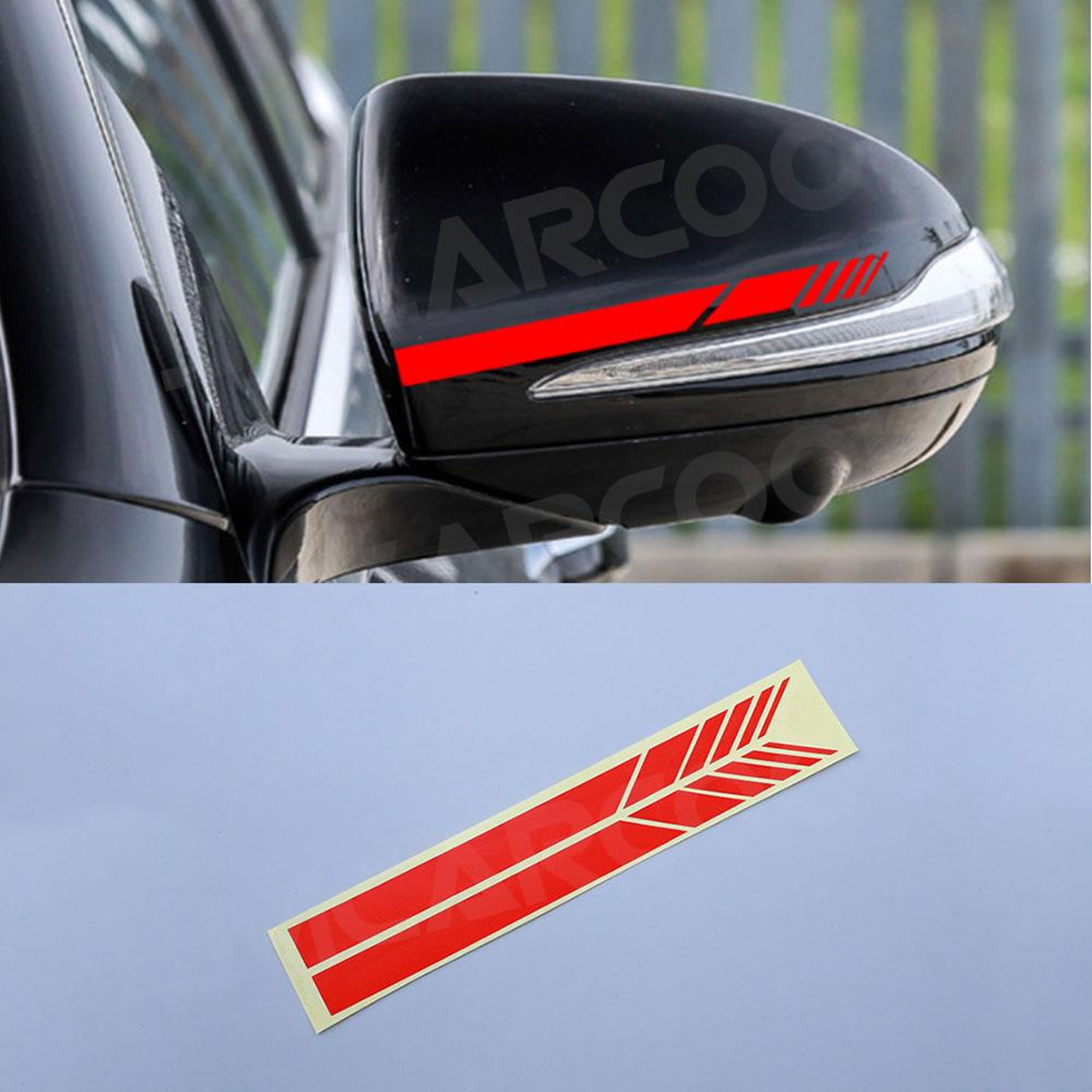 Sleek Car Rearview Mirror Stripe Exterior Body Trim Sticker – view 6