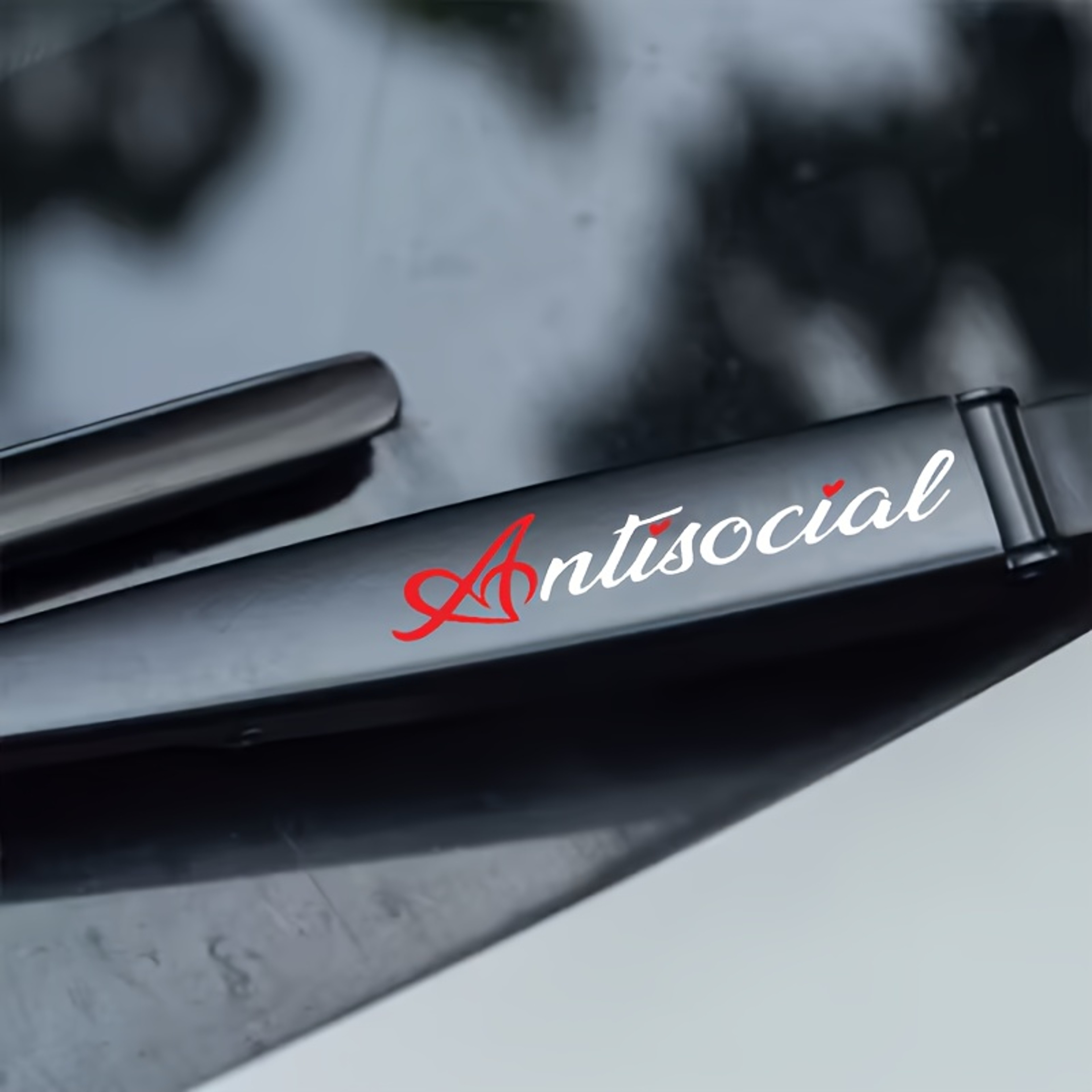 Antisocial Heart Waterproof Vinyl Sticker For Cars  Helmets 6