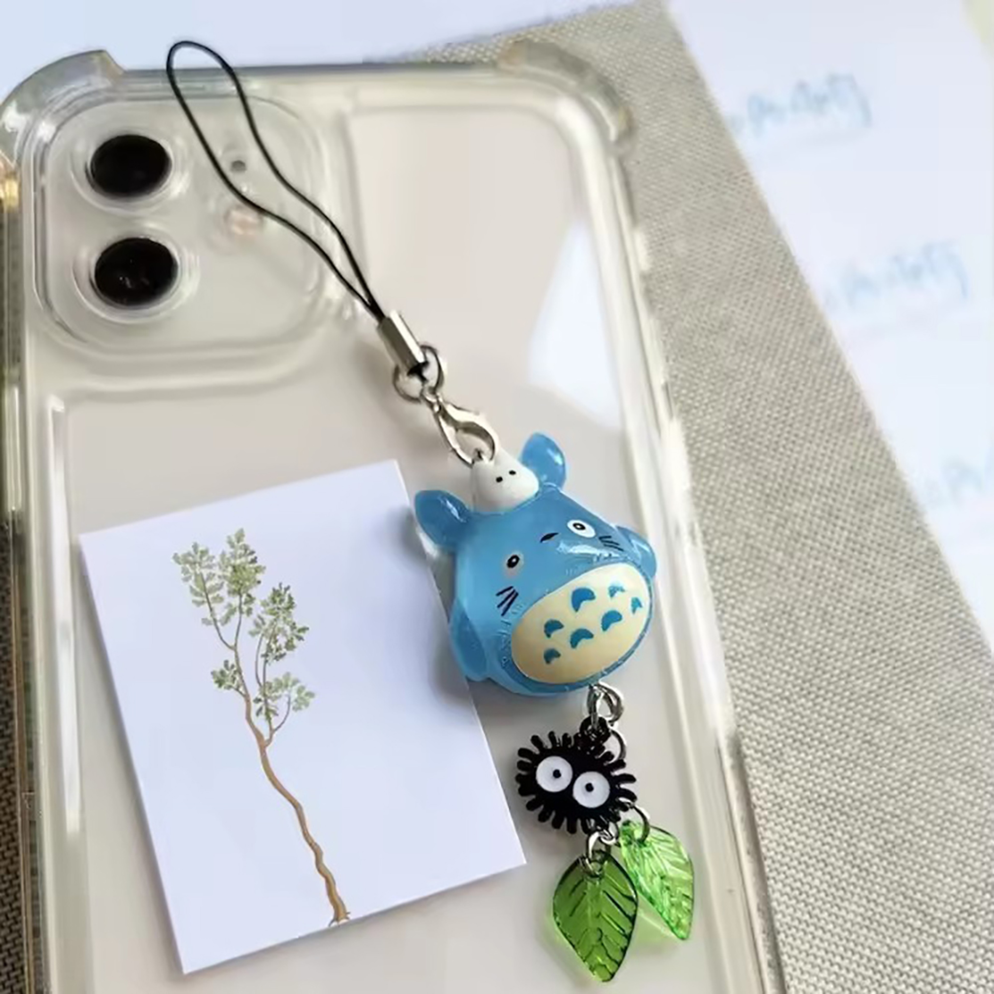 Kawaii Totoro Phone Charm Keychain Handmade Anime Pendant – view 5
