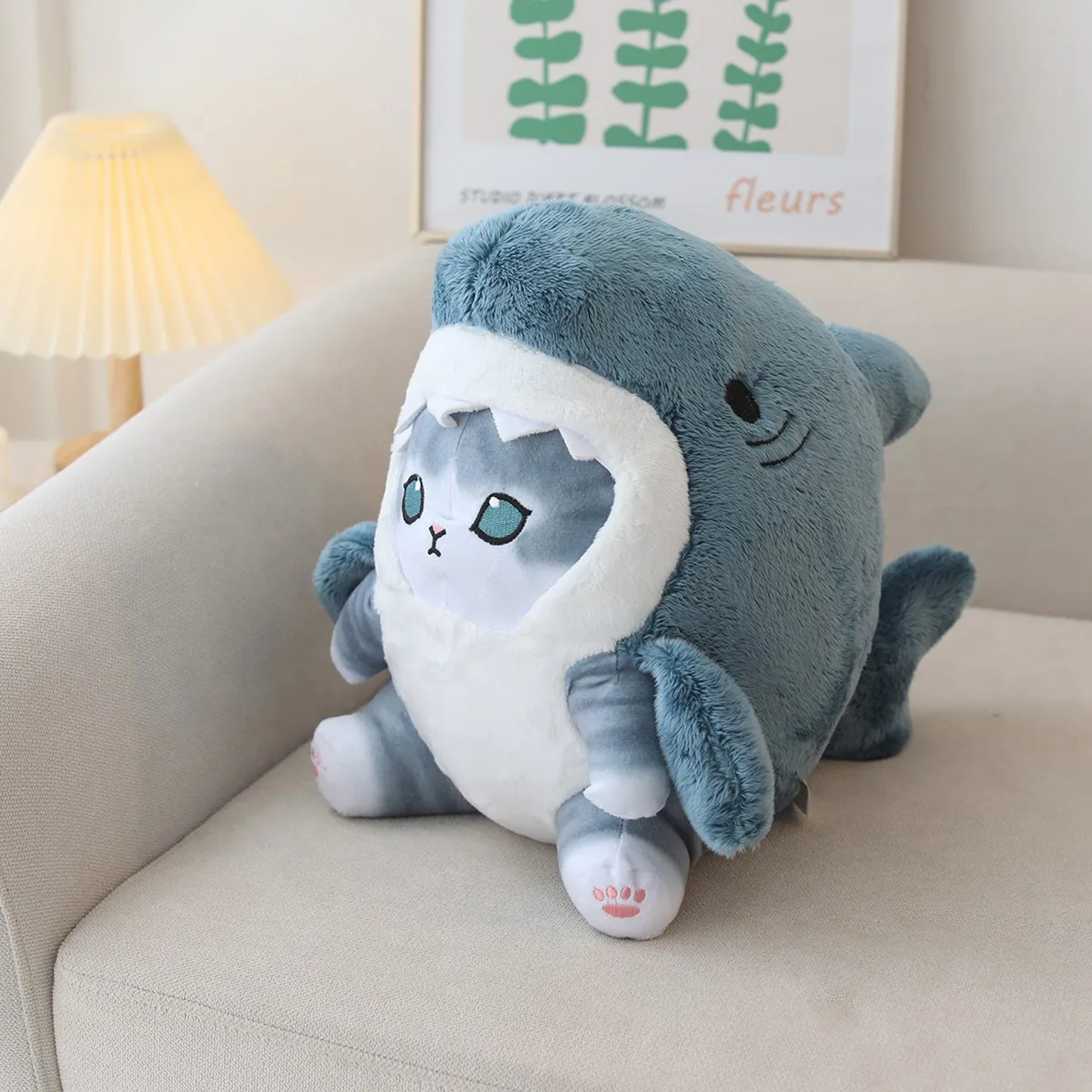 Kawaii Shark Cat Plush Toy Soft Stuffed Colorful Doll for Kids – view 10