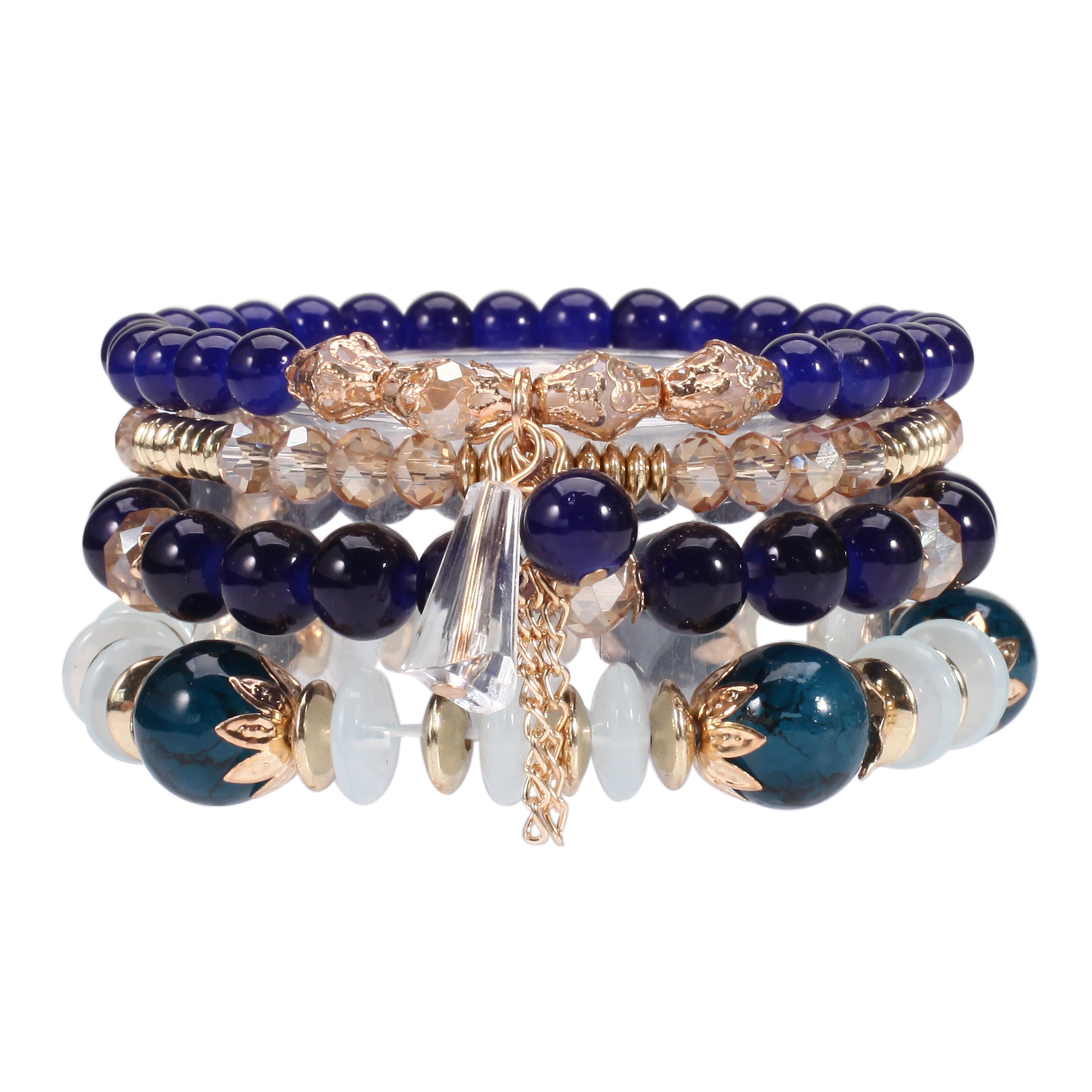 Bohemian Multilayered Bead Bracelets for Women with Charm Pendant – view 7