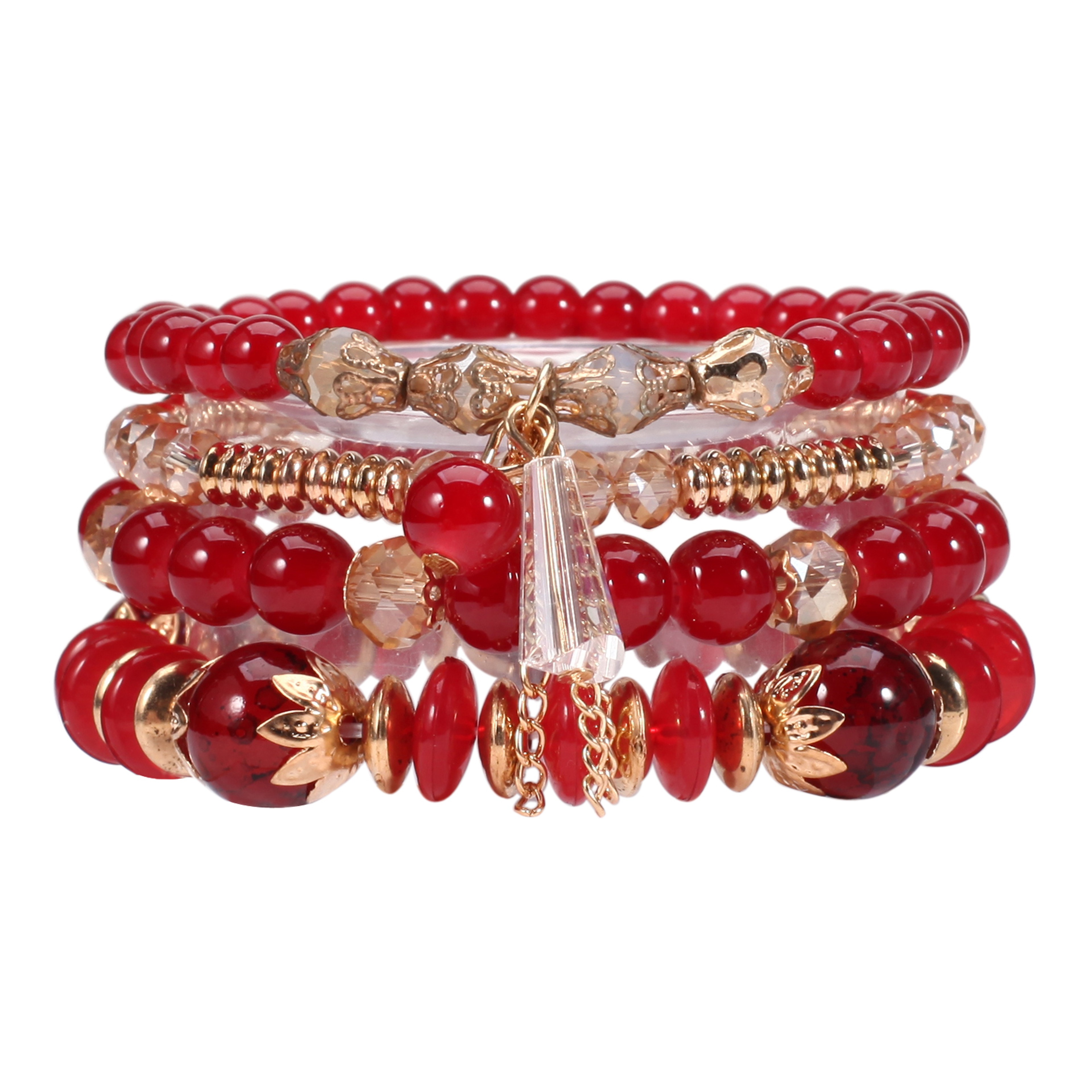 Bohemian Multilayered Bead Bracelets for Women with Charm Pendant – view 9