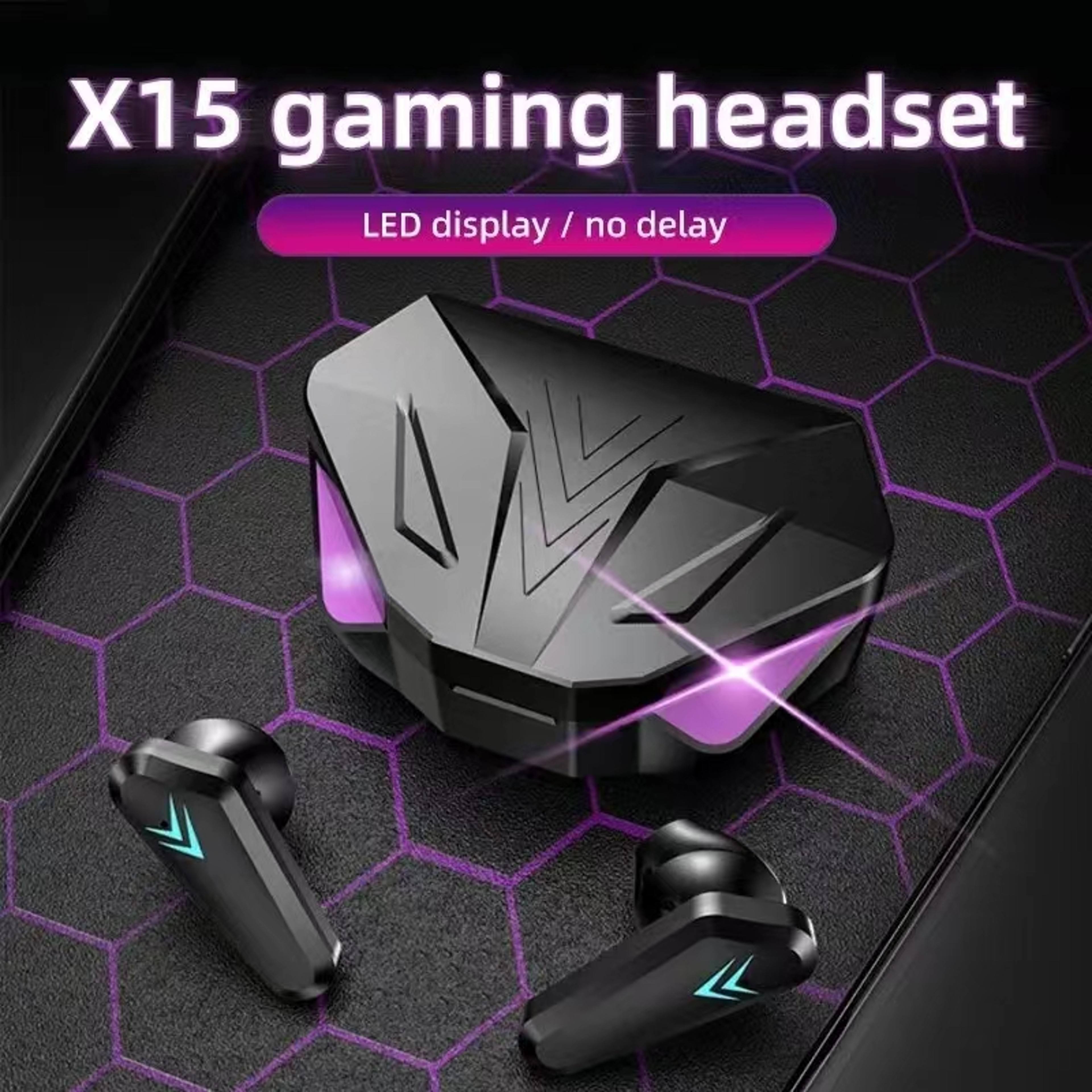 Wireless Bluetooth Earbuds with LED Display & Noise Cancelling Mic – view 3
