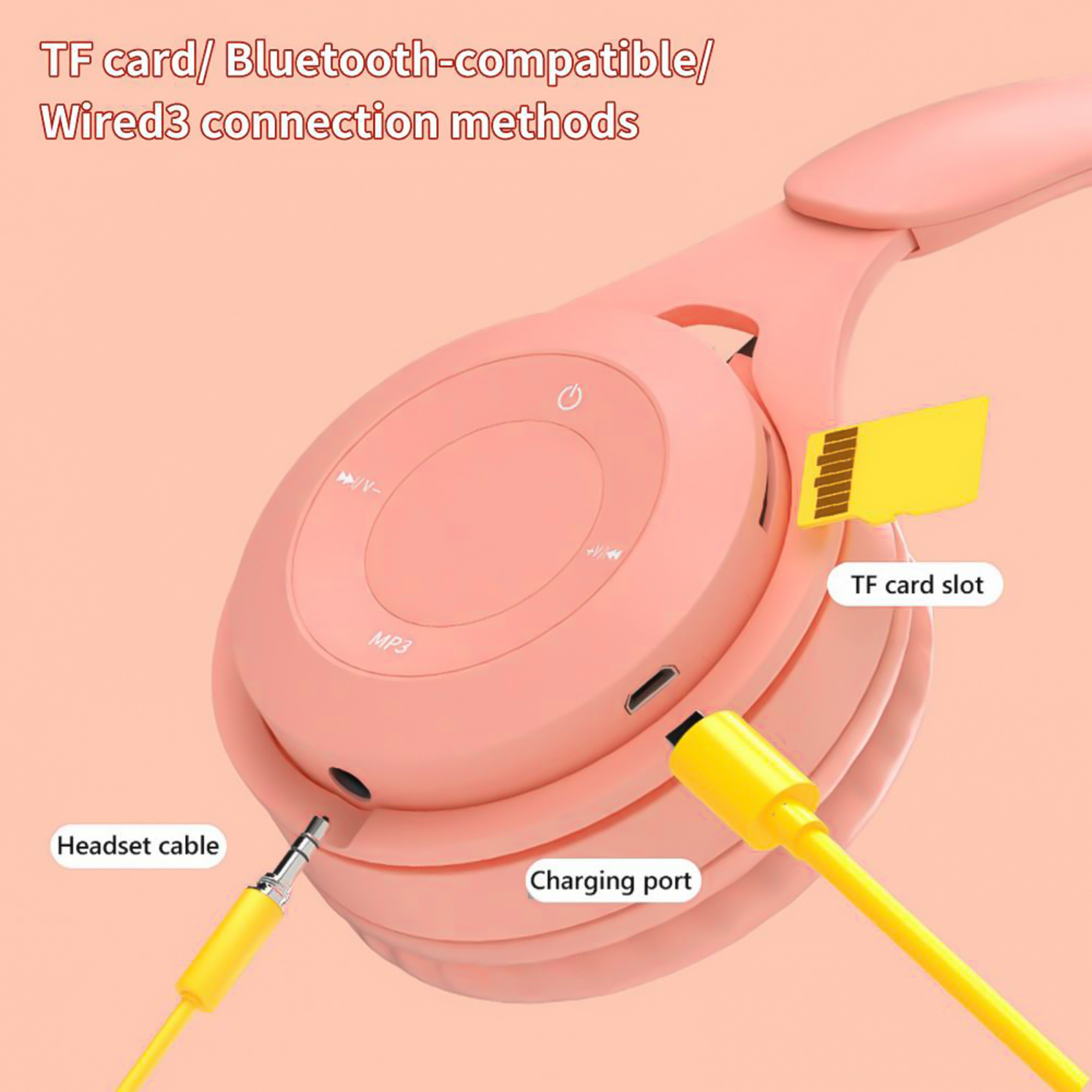 Wireless Bluetooth Gaming Headset with Mic Comfortable Stereo Headphones for Mobile & Tablet – view 3