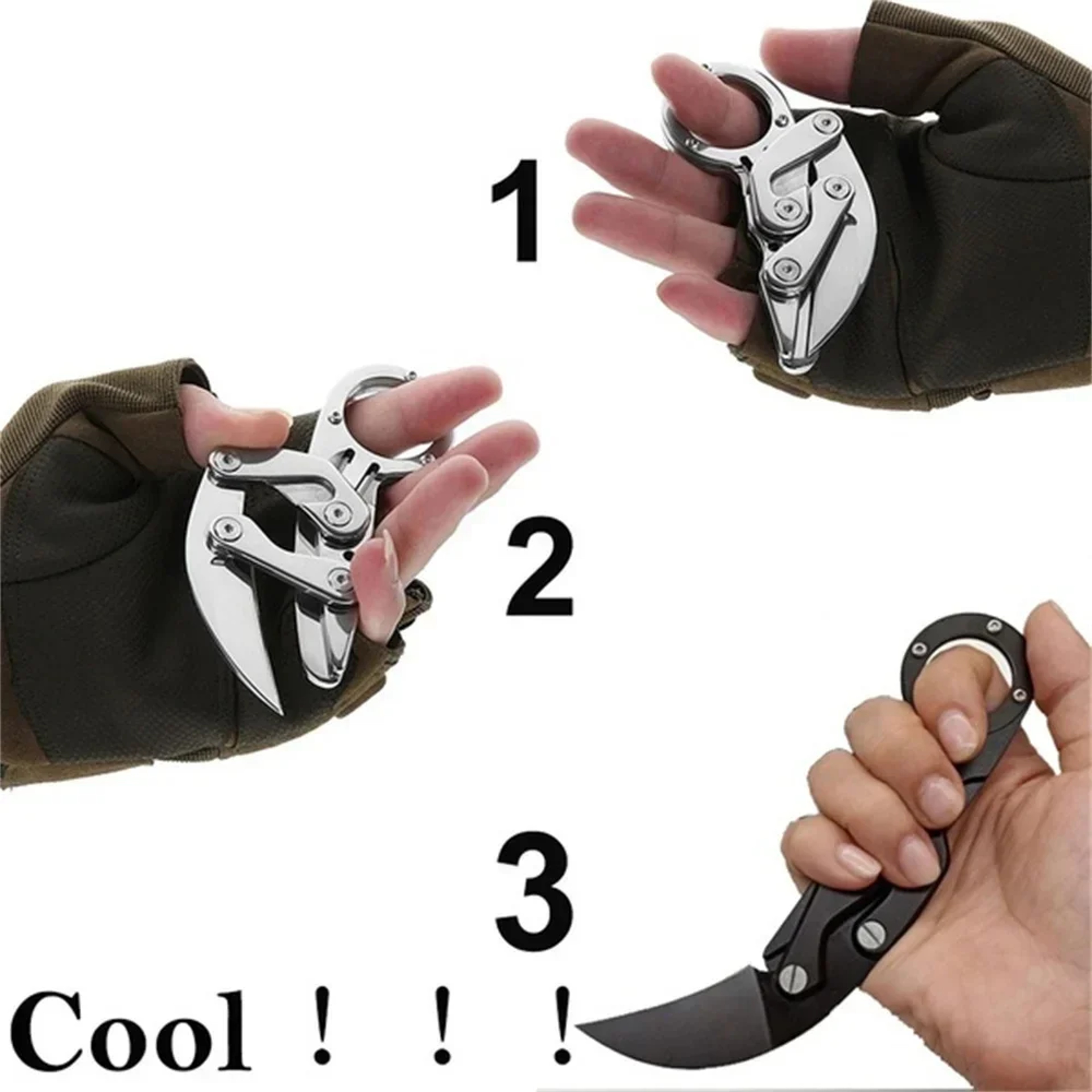 All Steel Tactical Claw Knife Multifunction Outdoor Tool – view 3