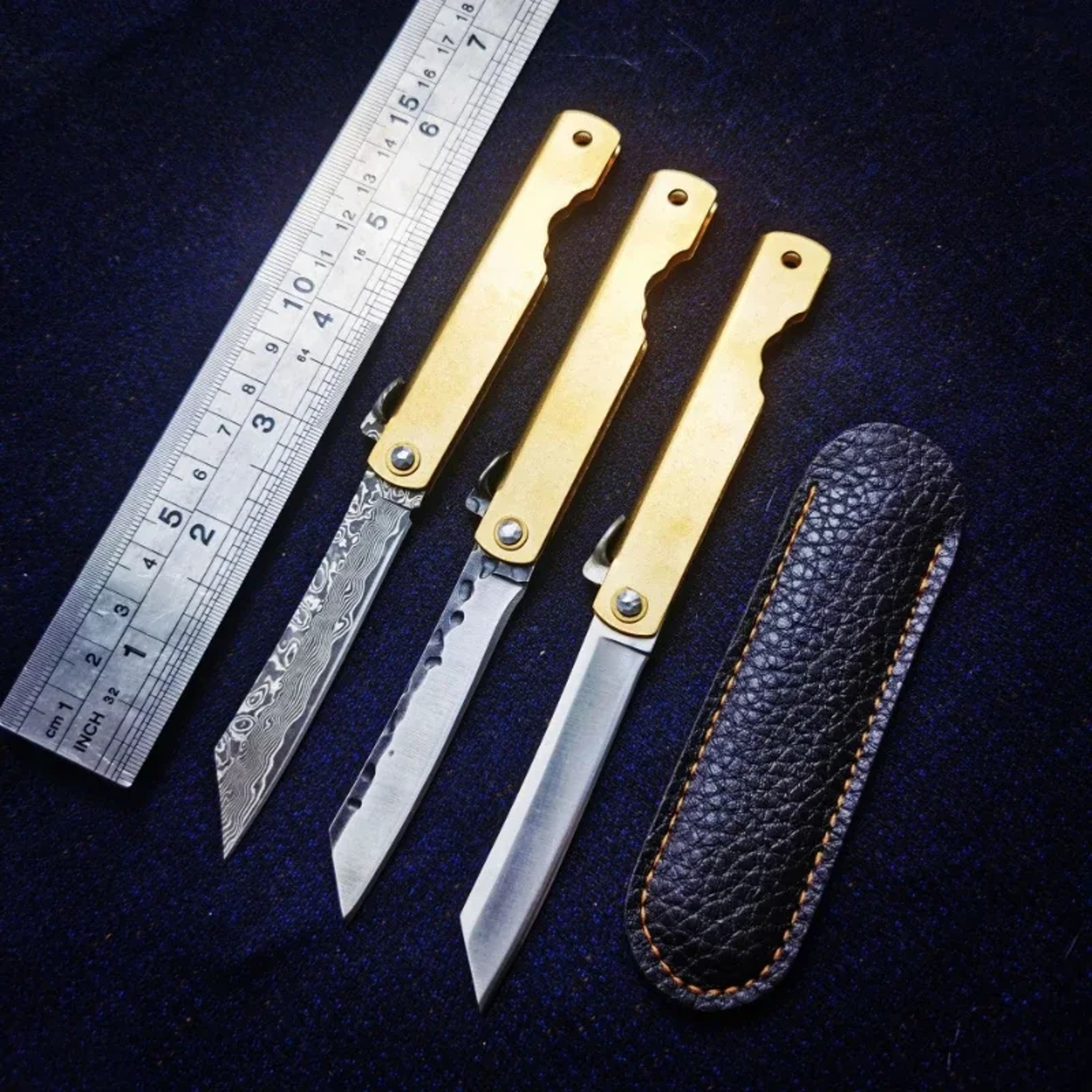 Premium Damascus Mini Tactical Folding Knife Compact Outdoor Knife for Self Defense & Fishing Utility – view 1