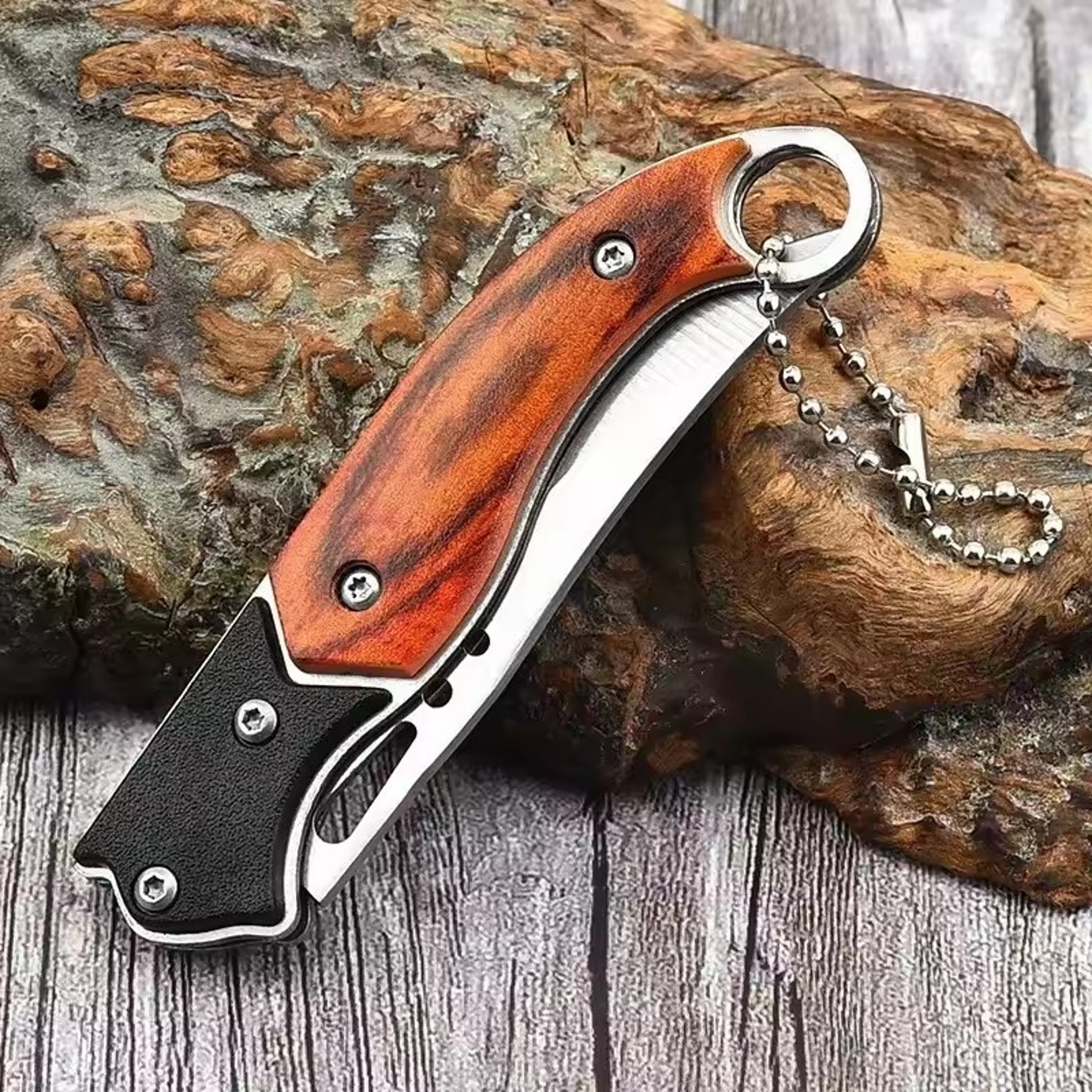 Mini Keychain Folding Knife Compact Outdoor Survival Pocket Blade – view 7