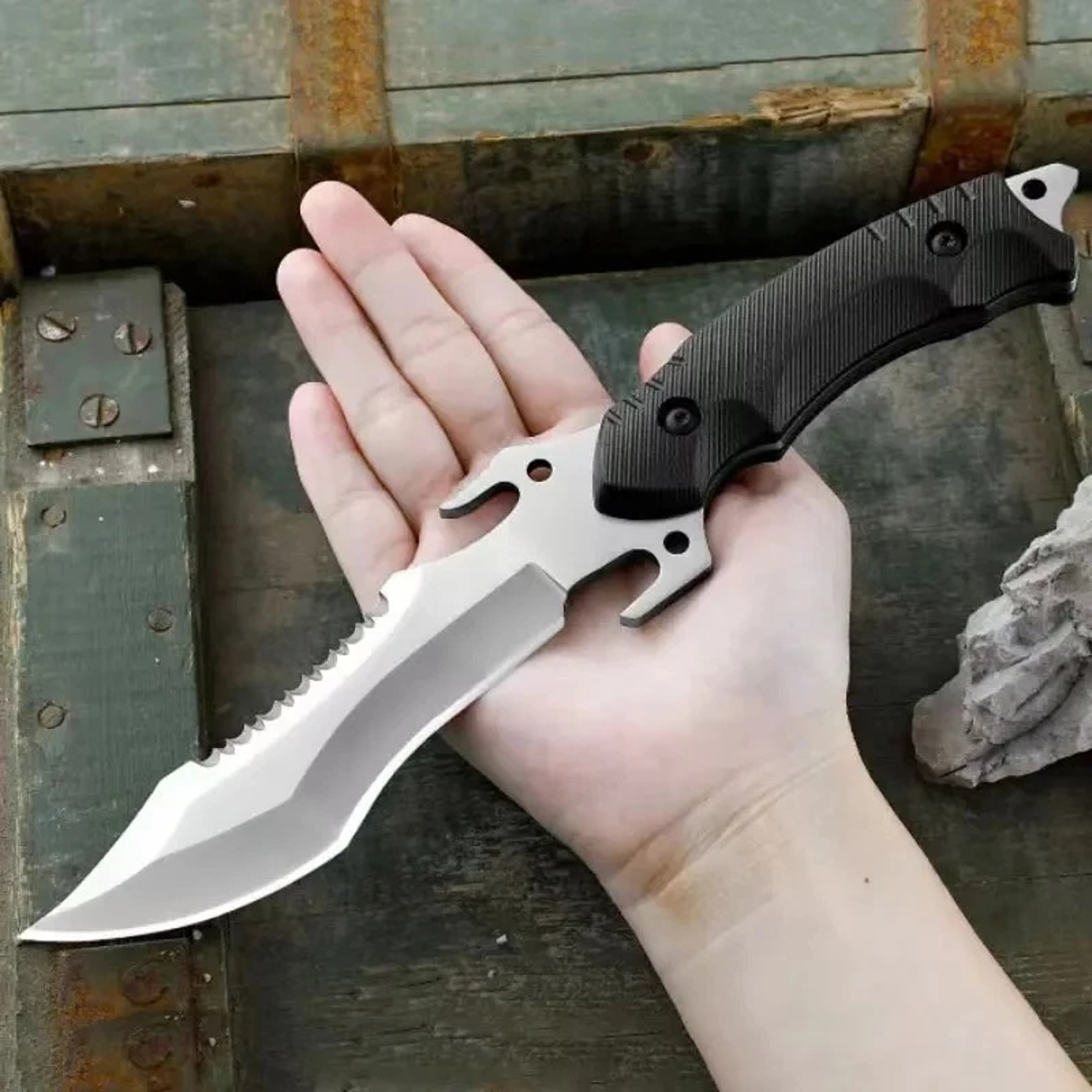 Tactical Survival Fixed Blade Knife High Strength Outdoor & Hunting Tool – view 5