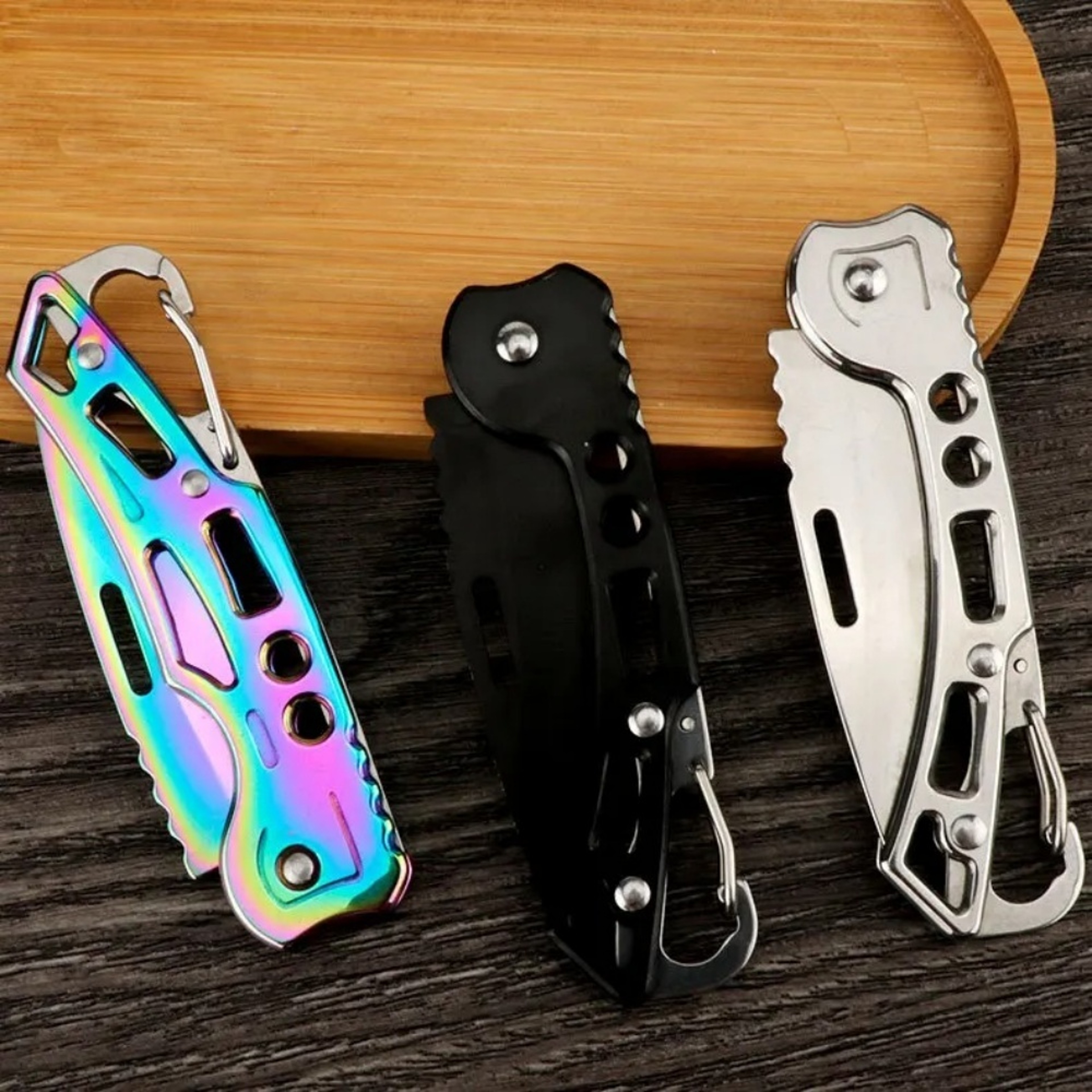 Colorful Folding Pocket Knife Durable Stainless Steel Outdoor Survival Knife – view 1