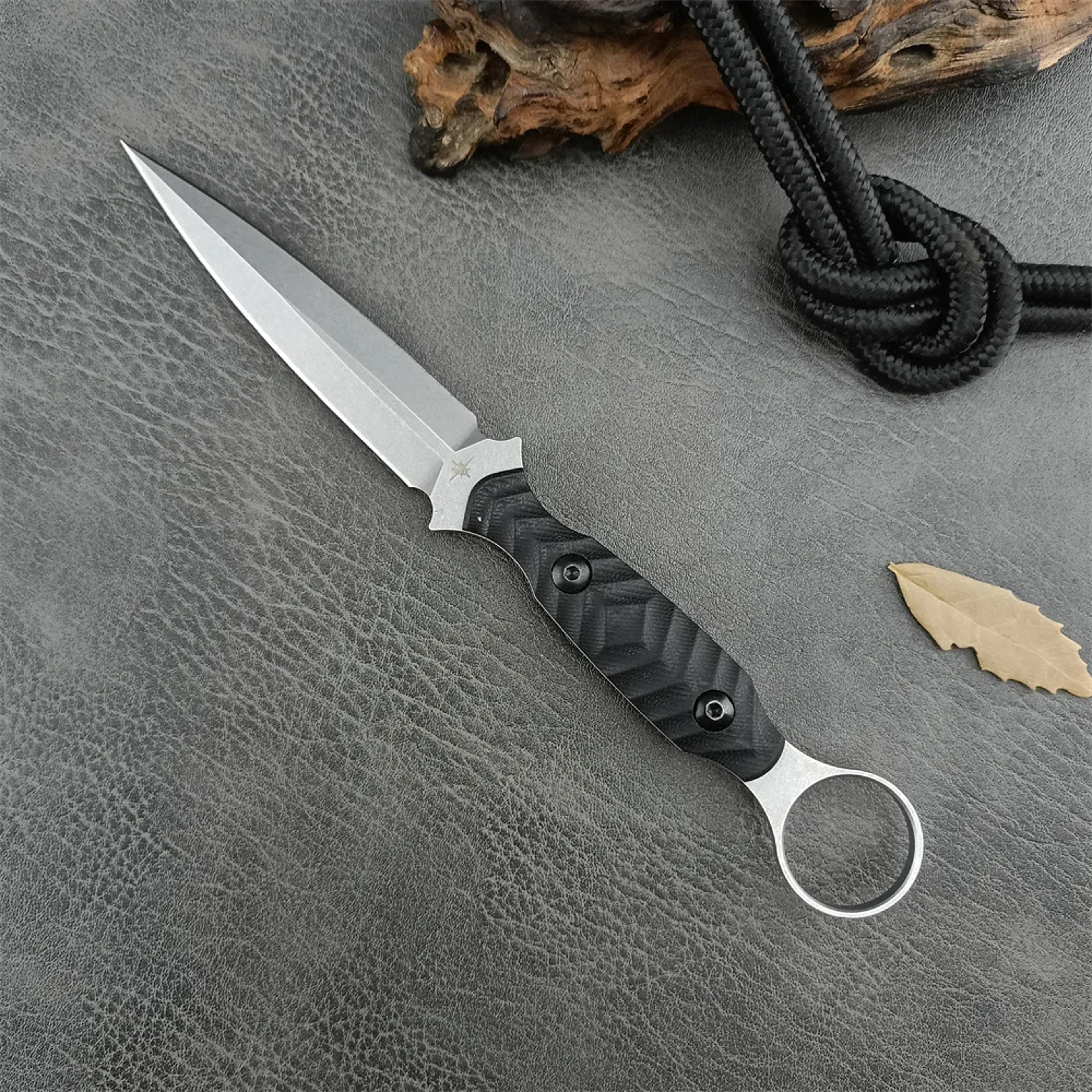 Style Fixed Blade Knife with Steel, Handle & Kydex Sheath for Camping – view 1