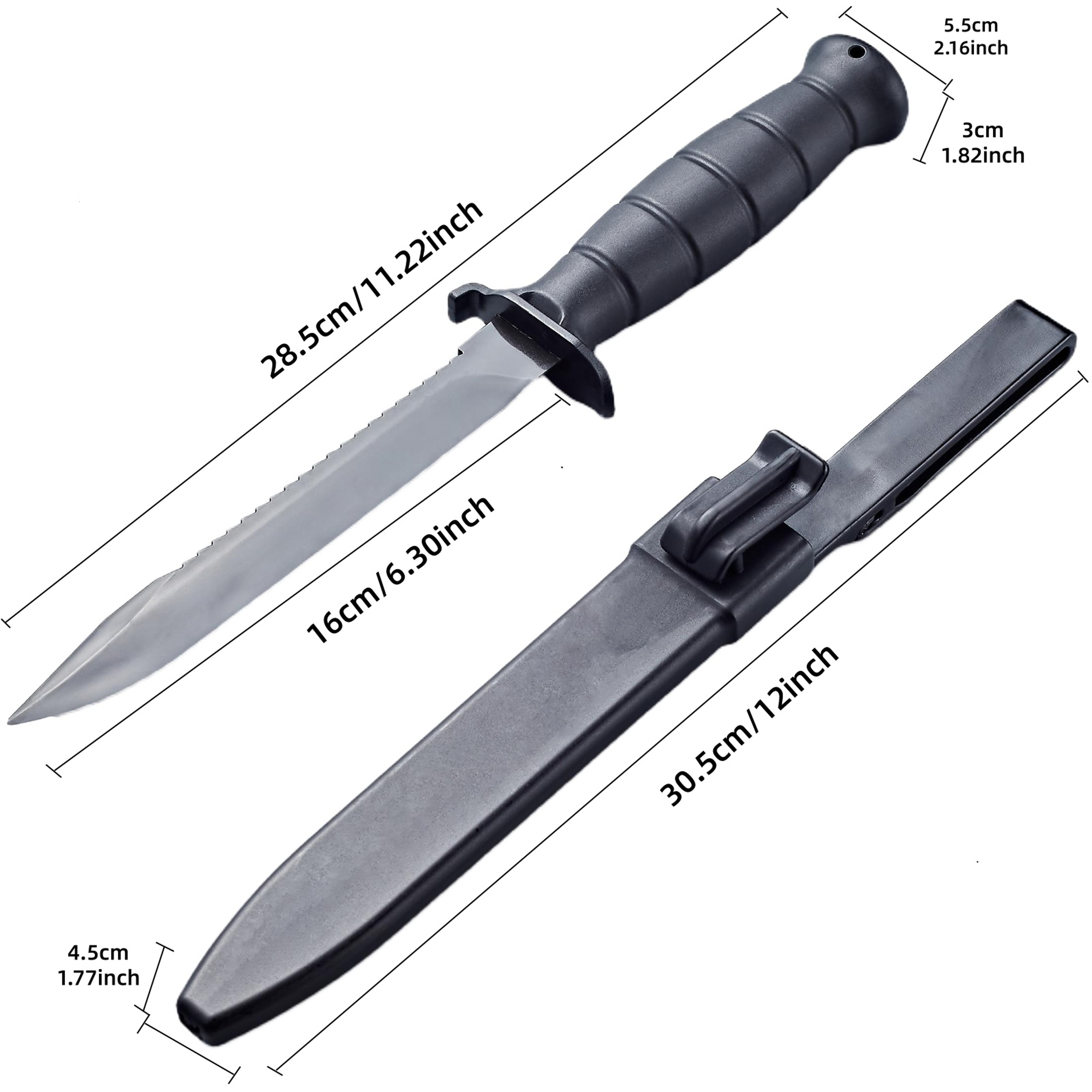 Durable Plastic Training Knife With Sheath Safe For Cosplay  Military Practice 1