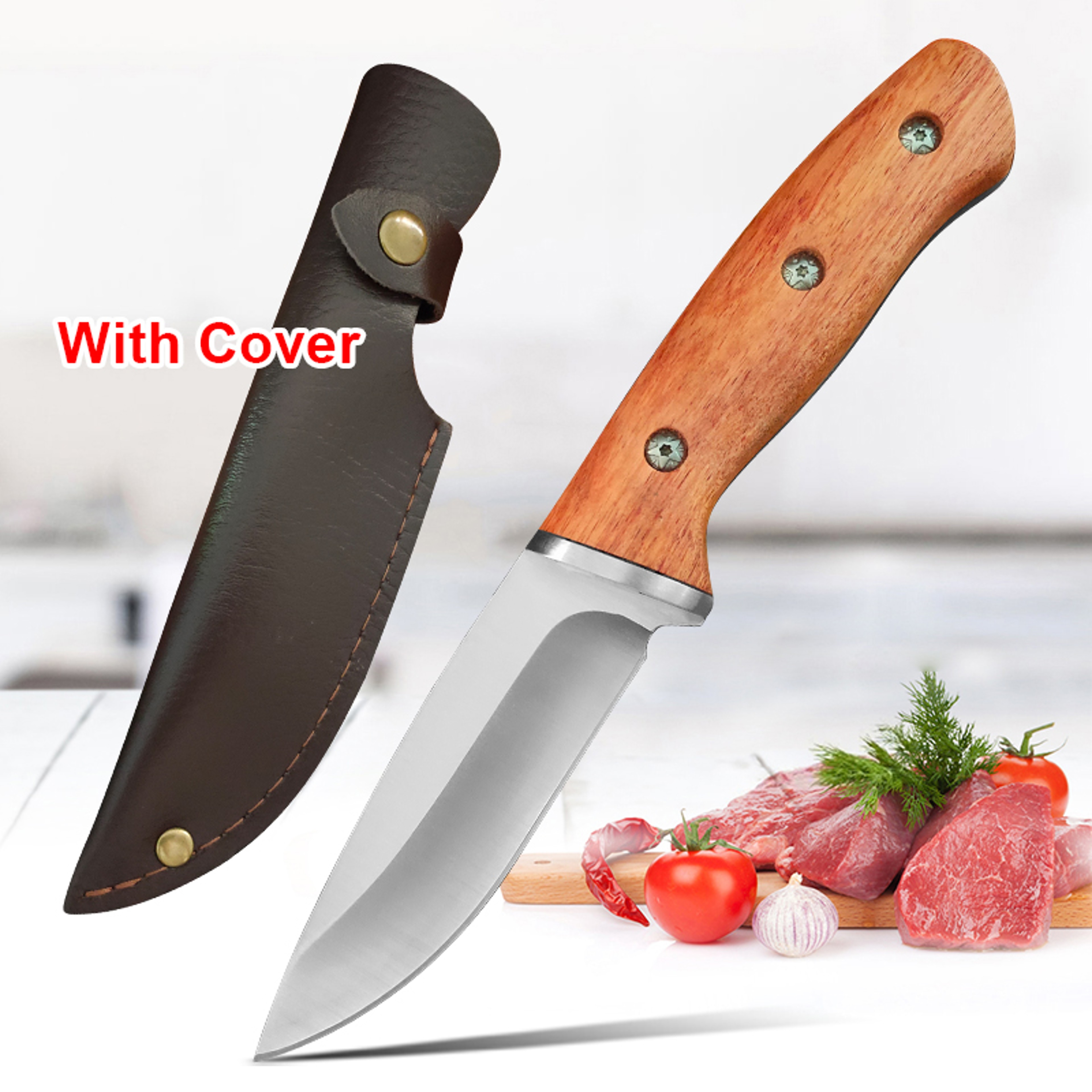 Premium Stainless Steel Boning Knife Sharp Chef  Meat Cleaver 0