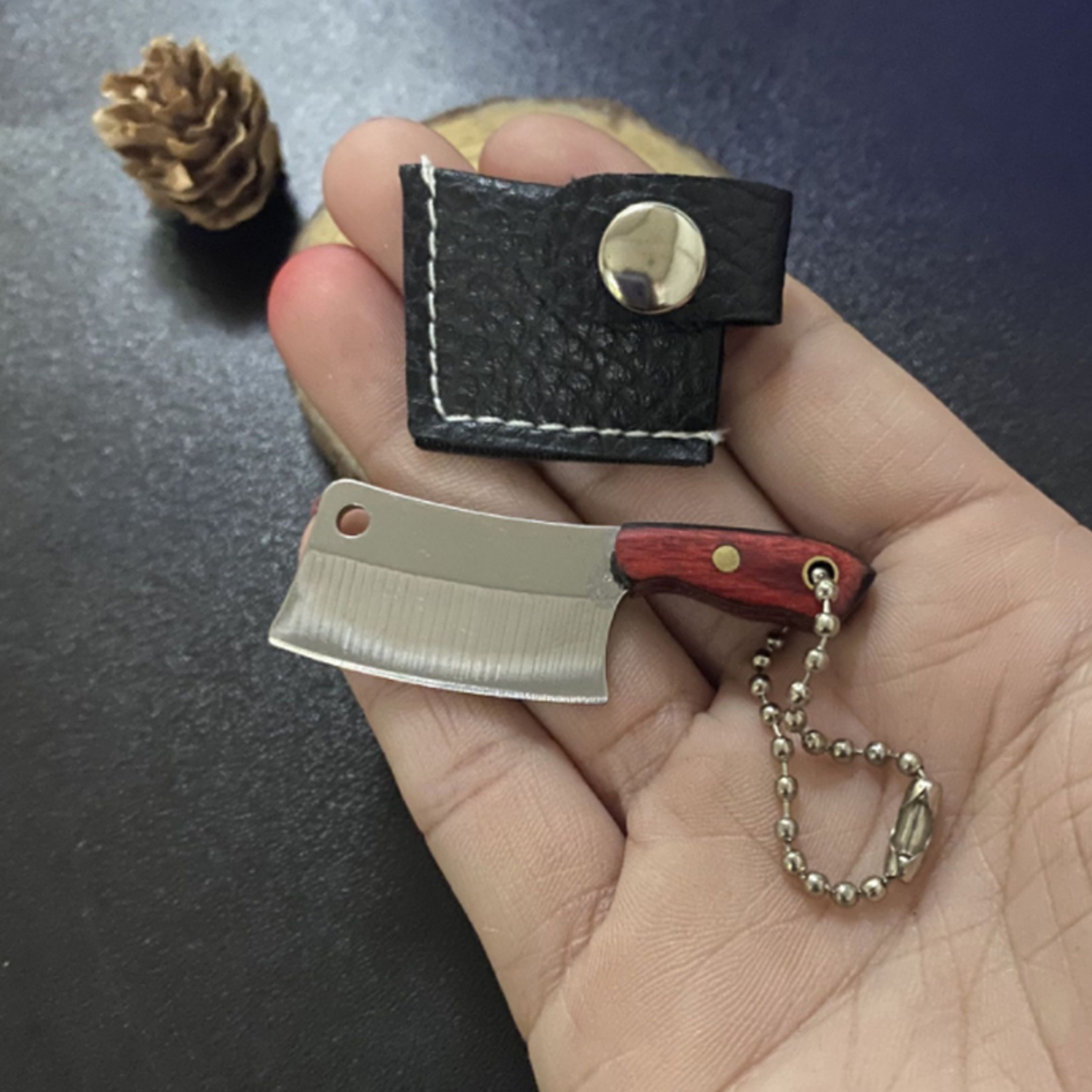 Ultra Compact Keychain Knife Portable Mini Fixed Blade Pocket Knife  Peeler 4