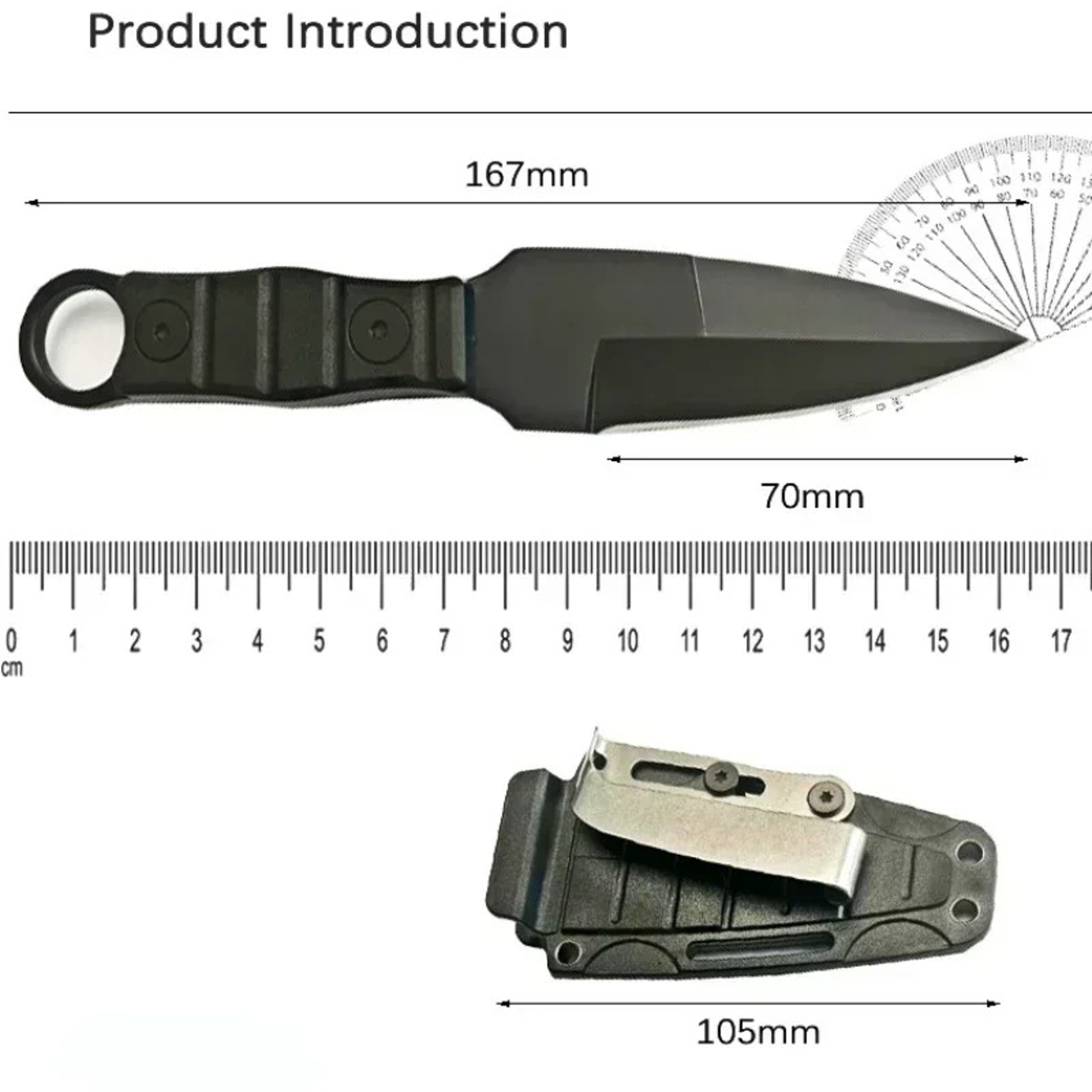 Compact Survival Pocket Knife with Sheath High Hardness Tool for Camping & Outdoor Use – view 6