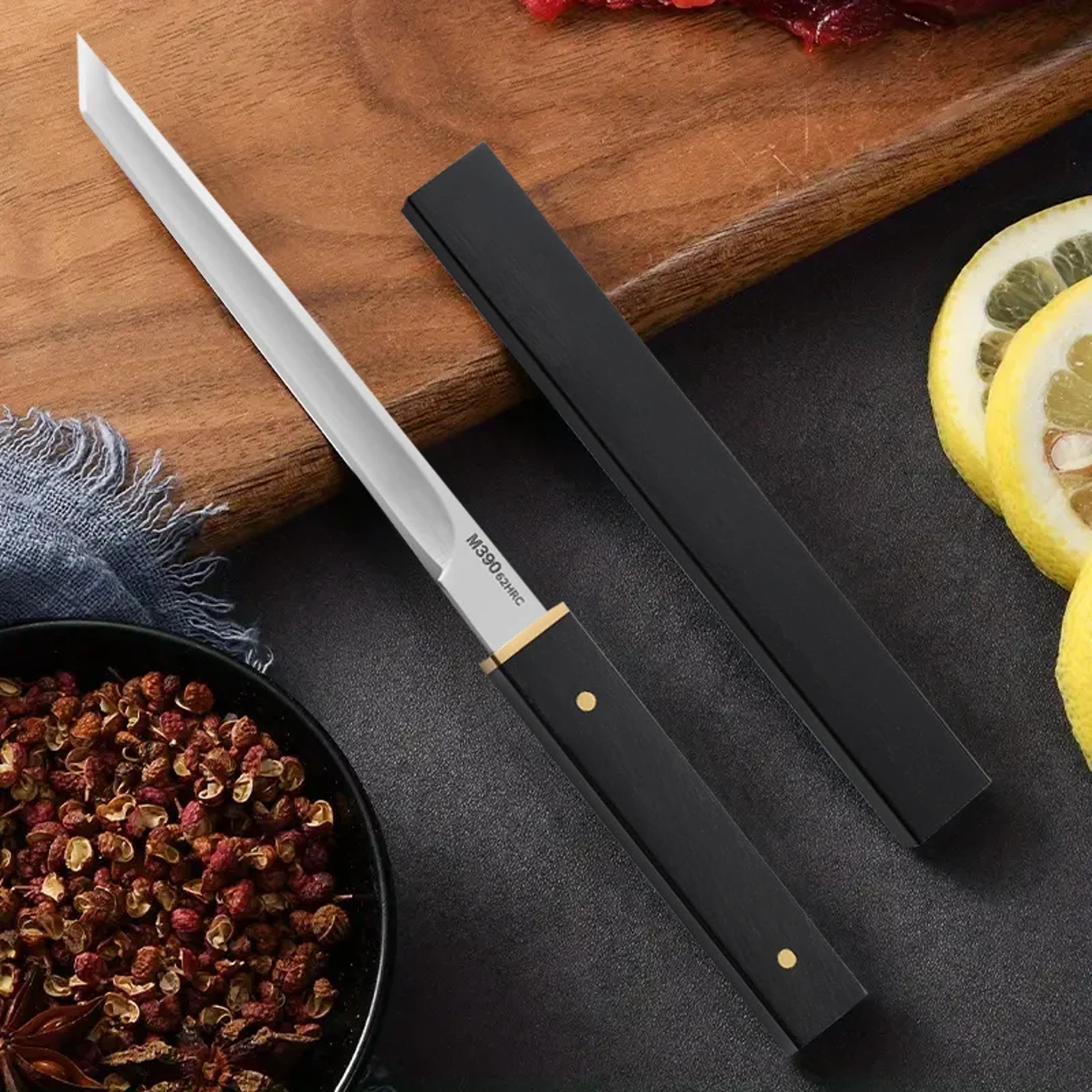 Premium Mongolian Forged Meat Cleaver Knife Stainless Steel Boning Knife With Protective Sheath 0