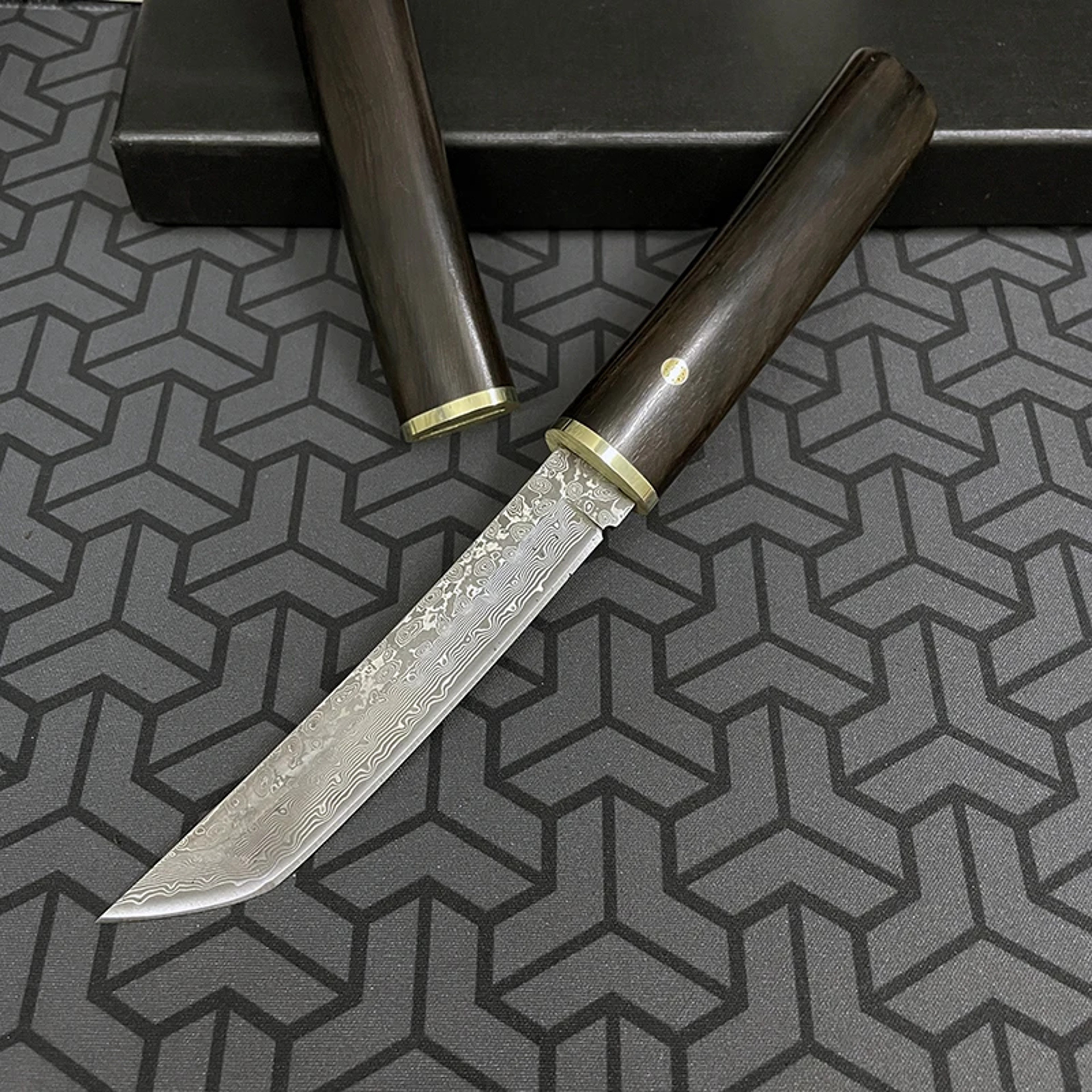 Premium Damascus Tanto Tactical Hunting Knife Survival & Tool – view 1