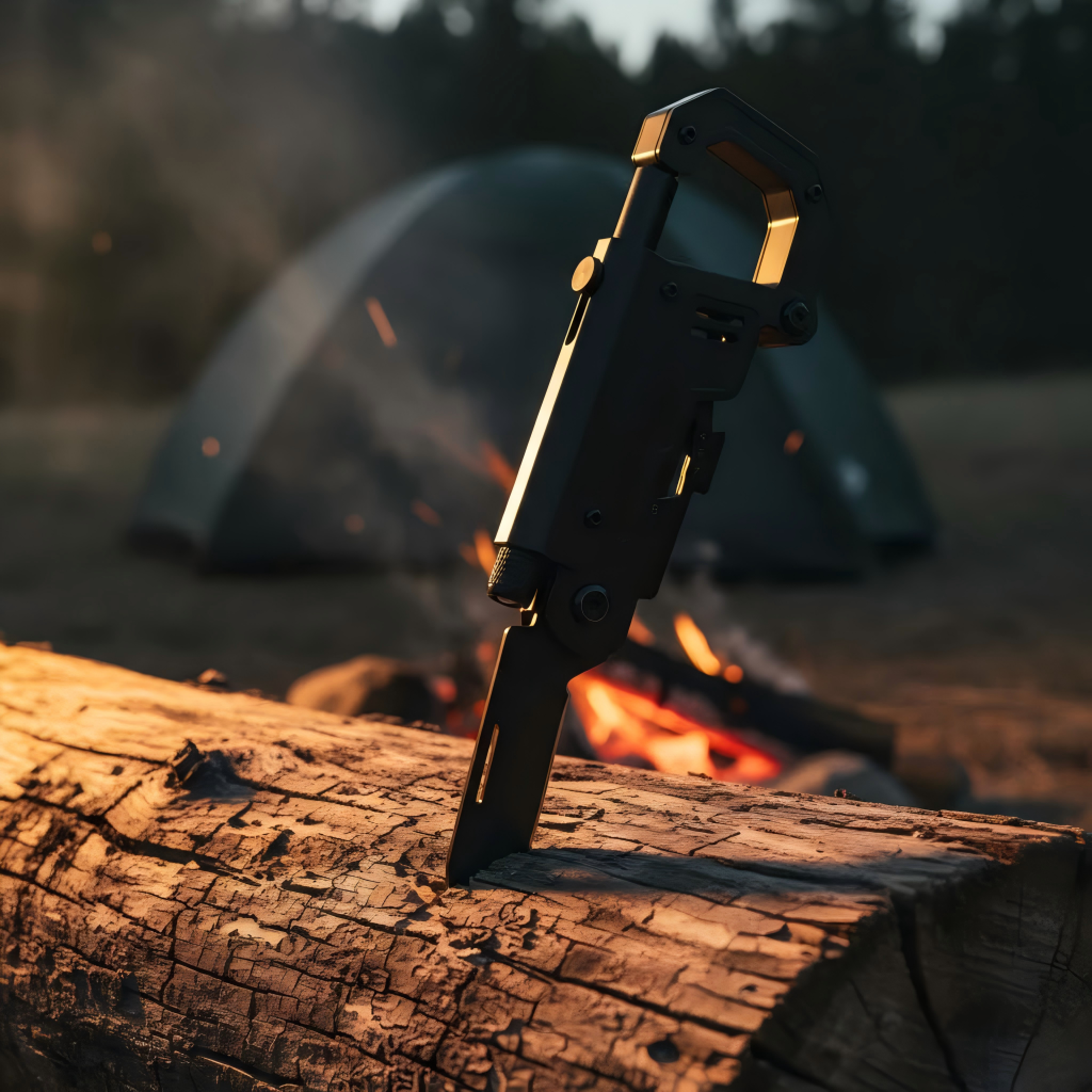Tactical Outdoor Multi Tool with Folding Pocket Carabiner & Survival Camping Knife – view 4