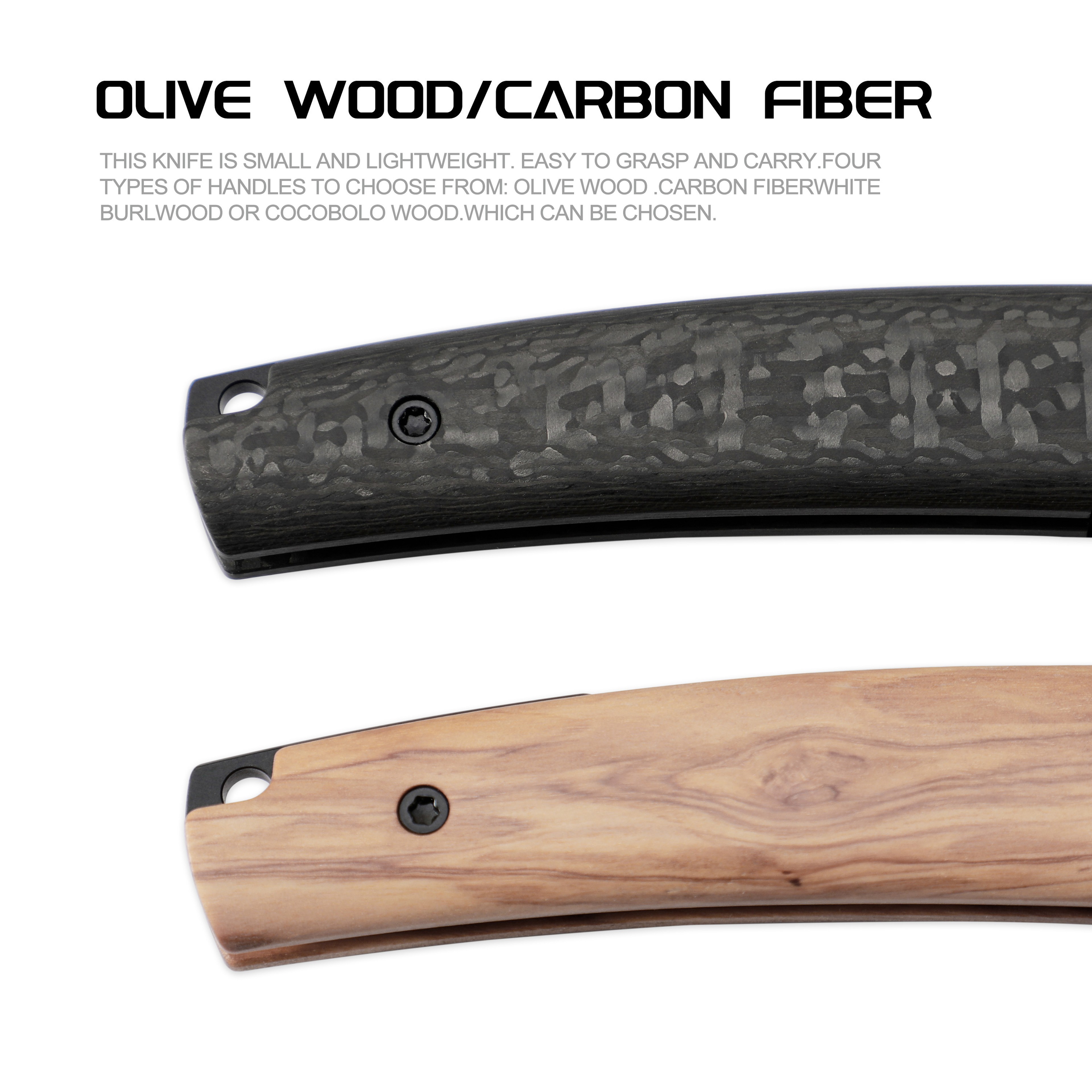 Premium Wood Handle Folding Pocket Knife Steel Knife For Outdoor Camping Hiking  Survival 1