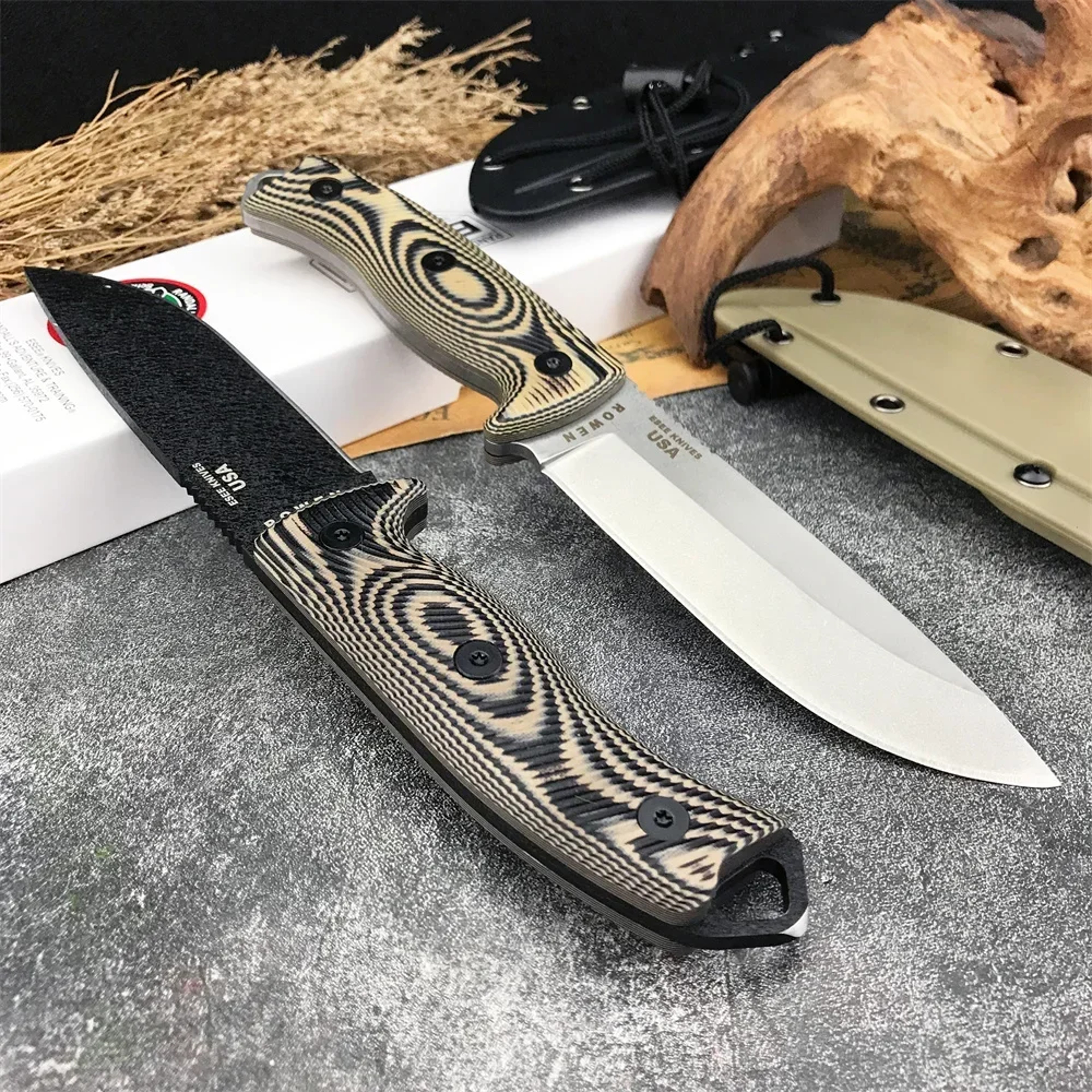 Tactical Fixed Blade Survival Knife with Steel & Handle for Outdoor – view 1