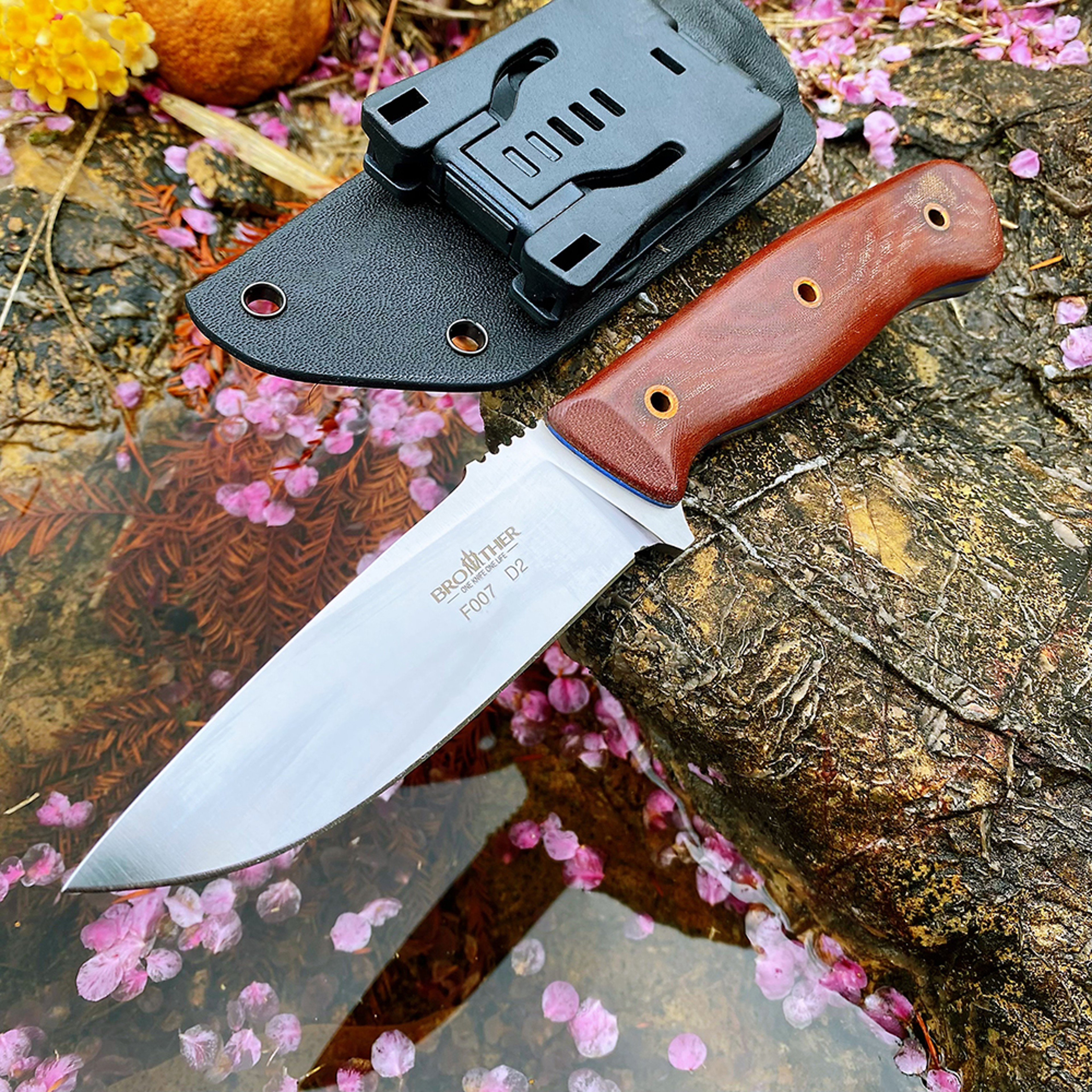 Brother Fixed Blade Bushcraft Knife with Micarta Handle – view 7