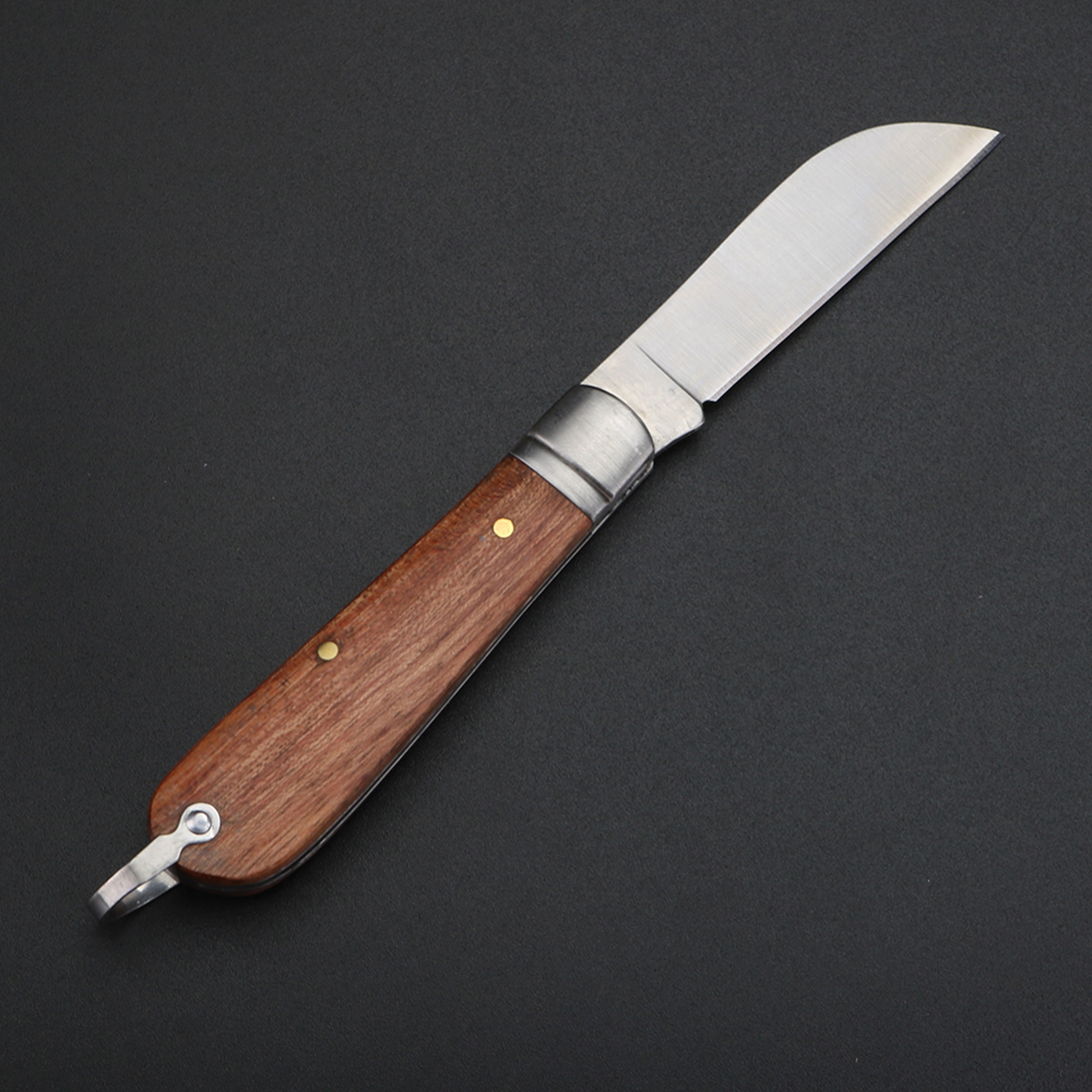 Yellow Sandalwood Camping Folding Knife for Outdoor Food Prep – view 2