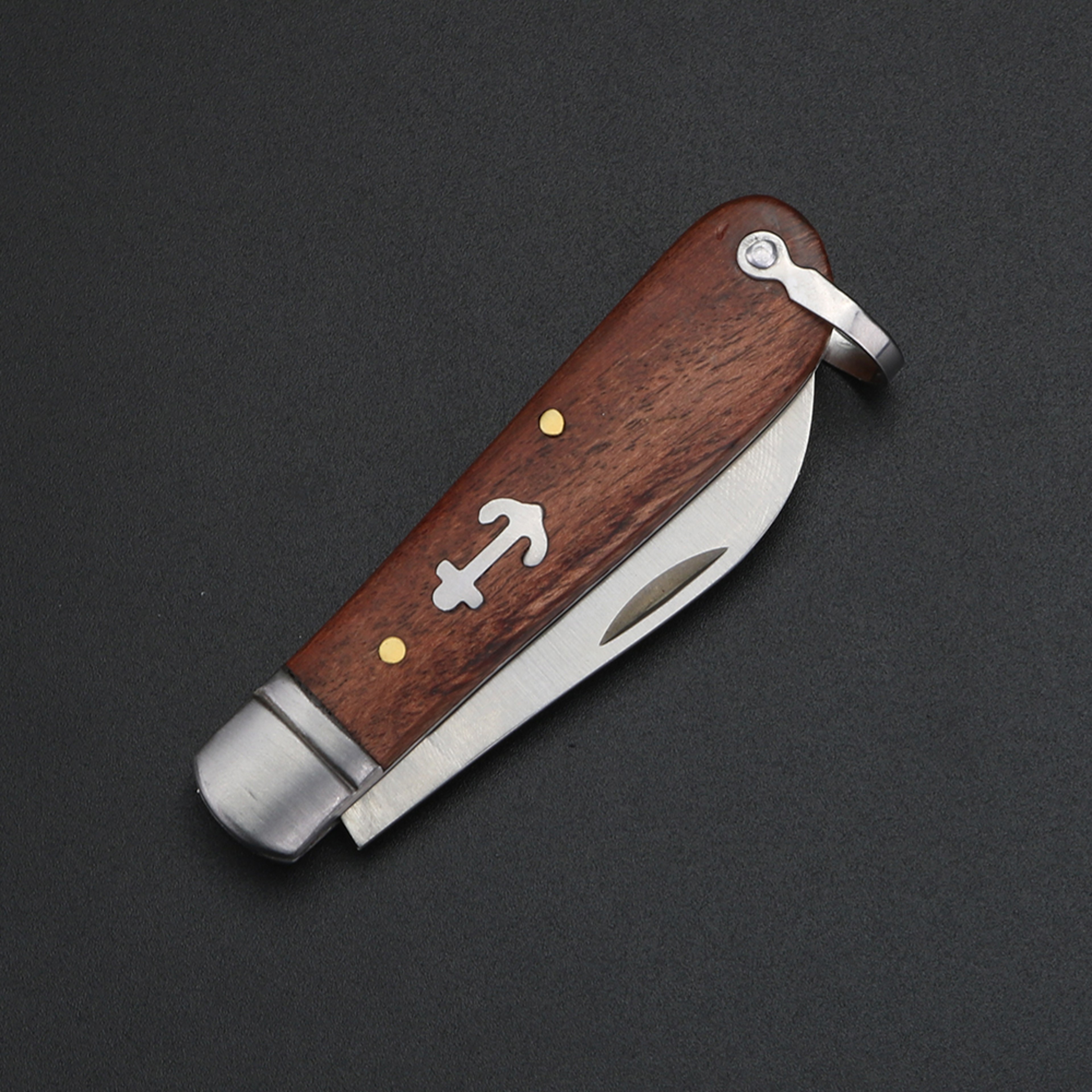 Yellow Sandalwood Camping Folding Knife for Outdoor Food Prep – view 4
