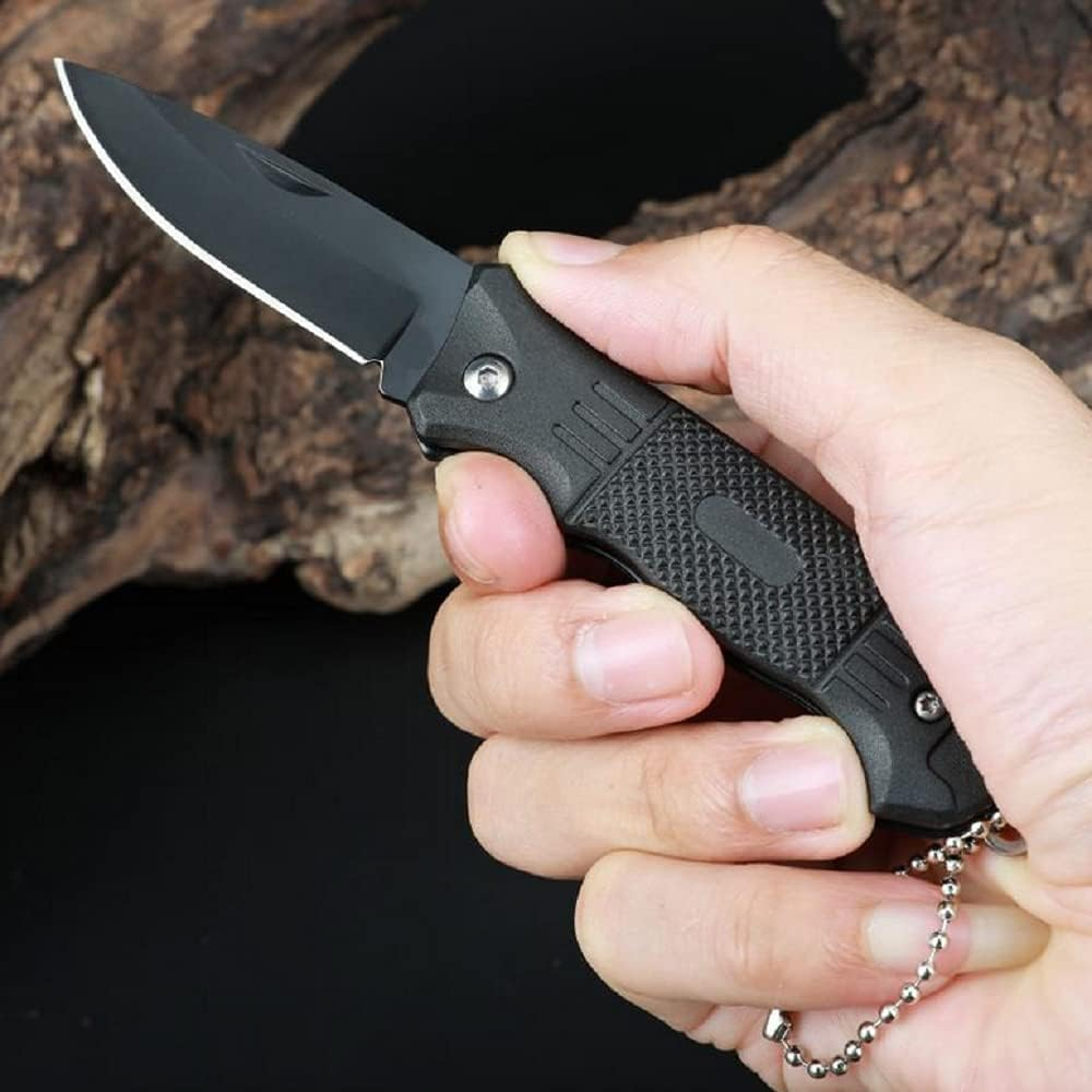 Portable Stainless Steel Keychain Folding Knife for Camping and Everyday Carry – view 1